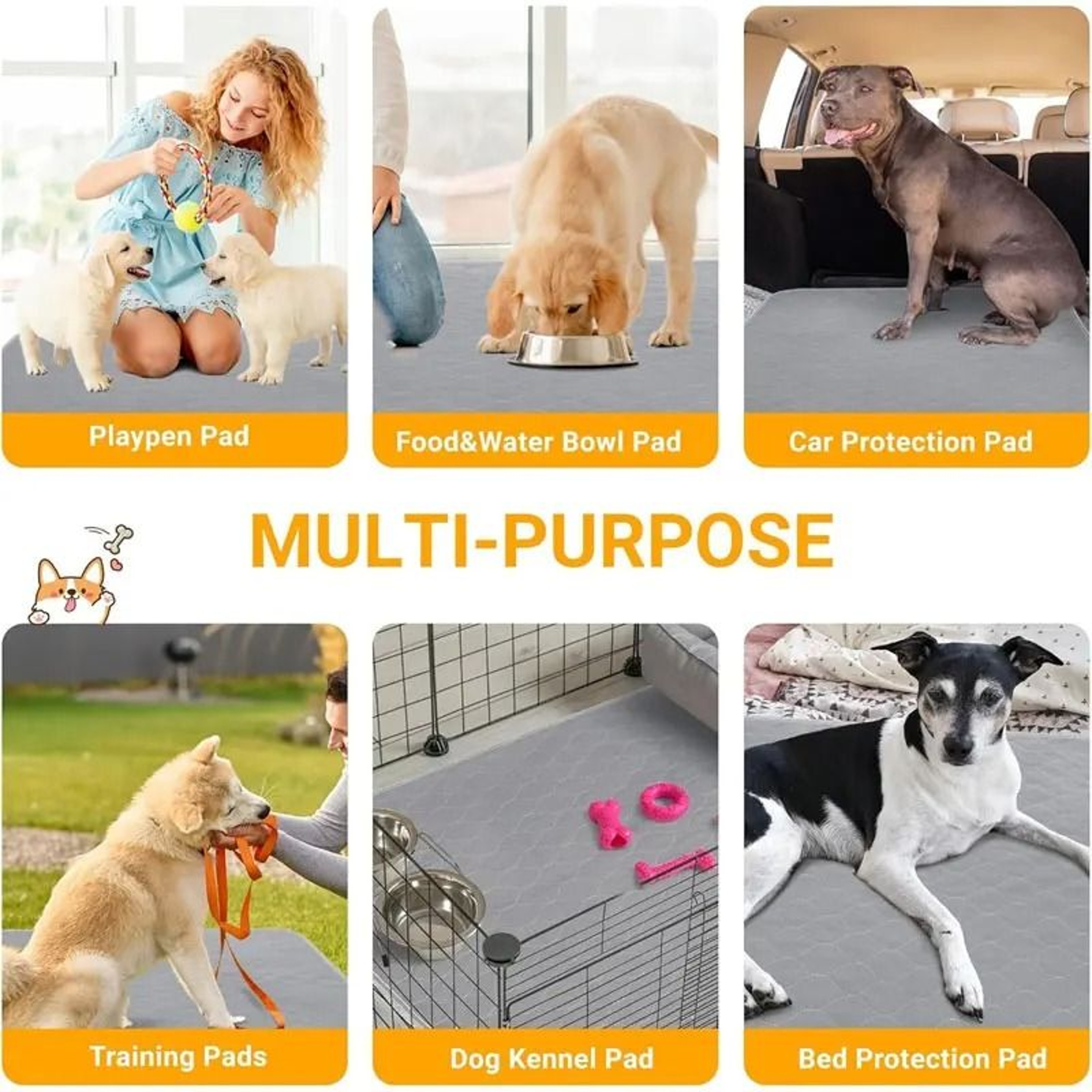 Reusable Washable Dog Pee Pad Waterproof Absorbent Pet Training Mat 6