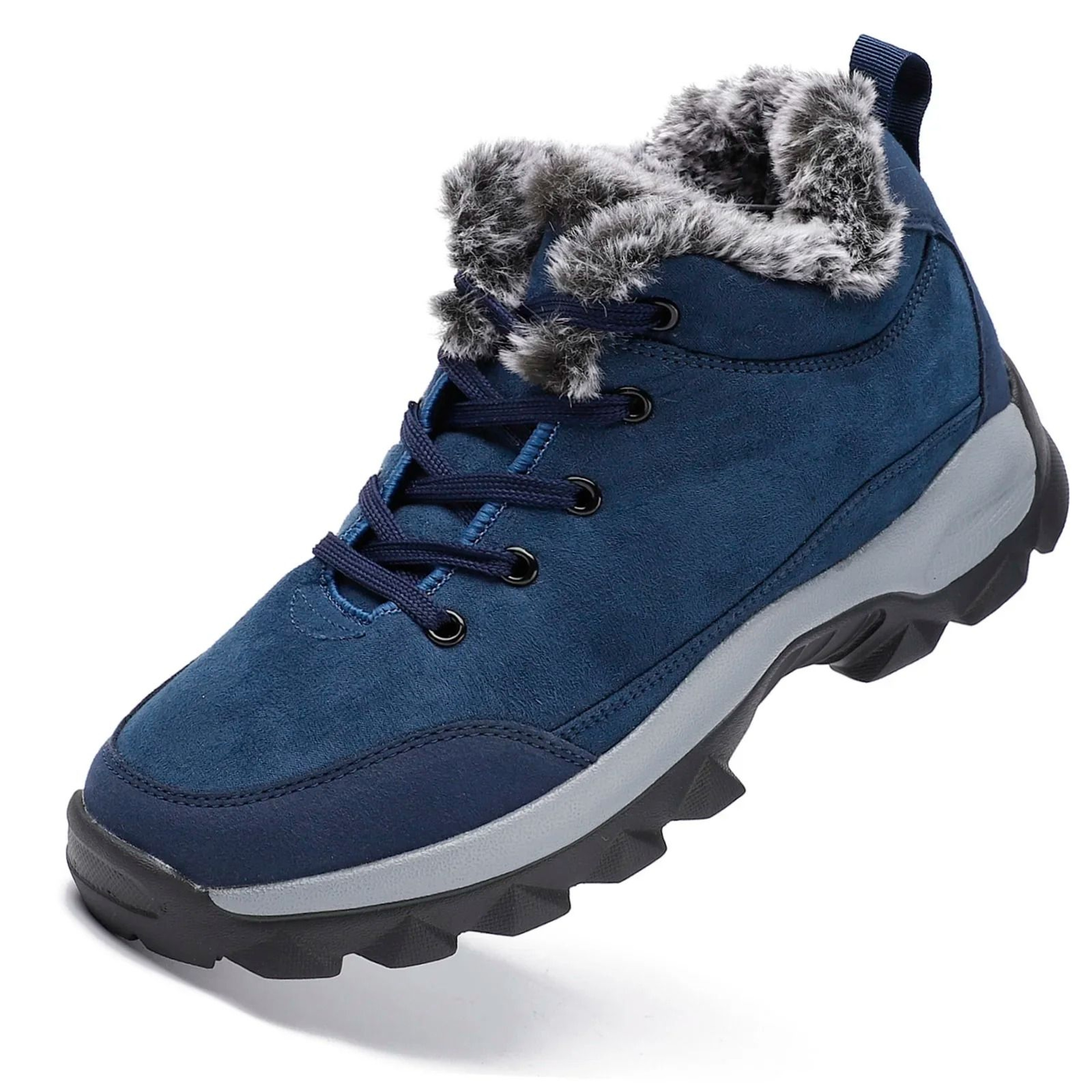 Mens FurLined Snow Boots Warm Outdoor Winter Ankle Shoes 1