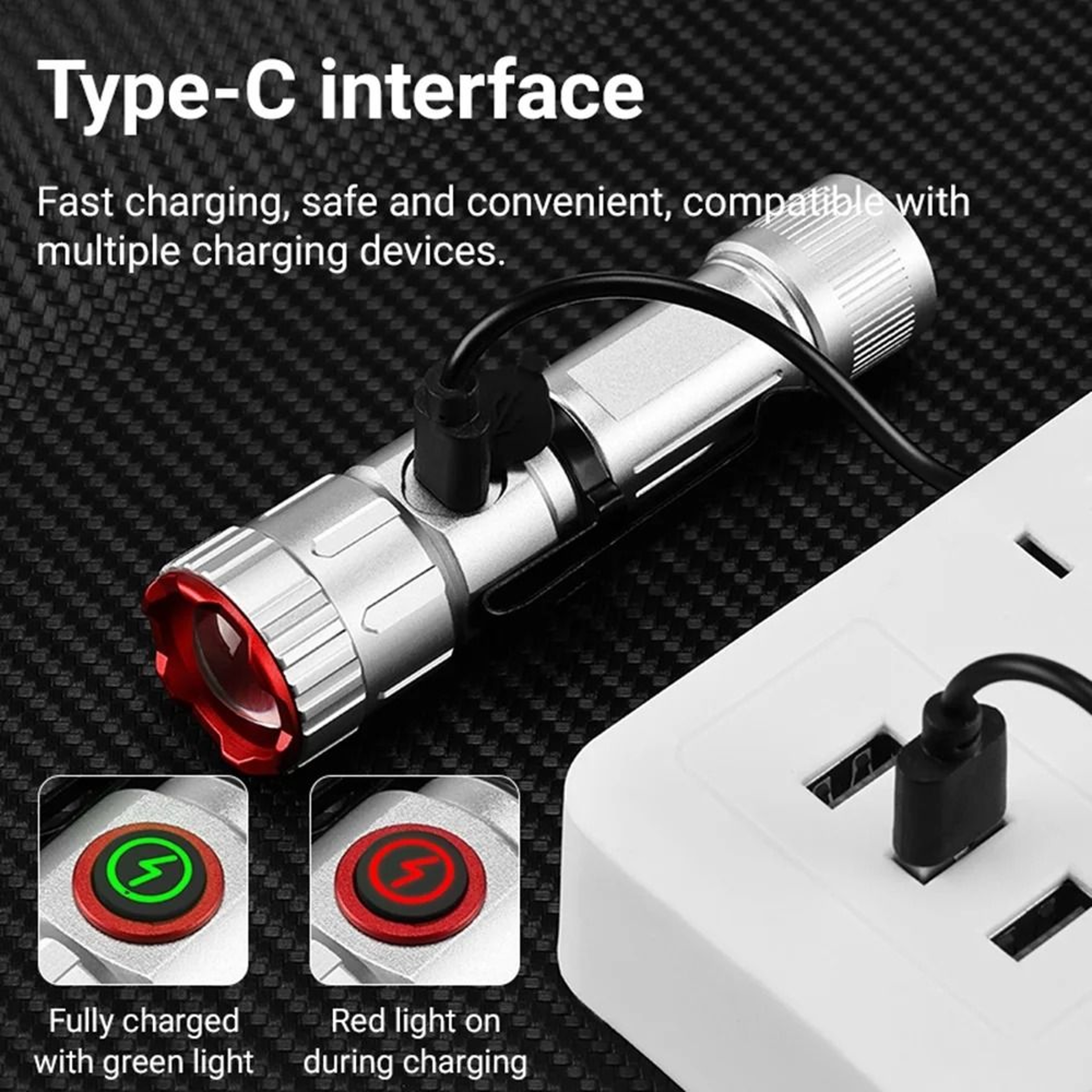 Compact Rechargeable Mini Flashlight With Zoom Beam And Magnetic Base 4
