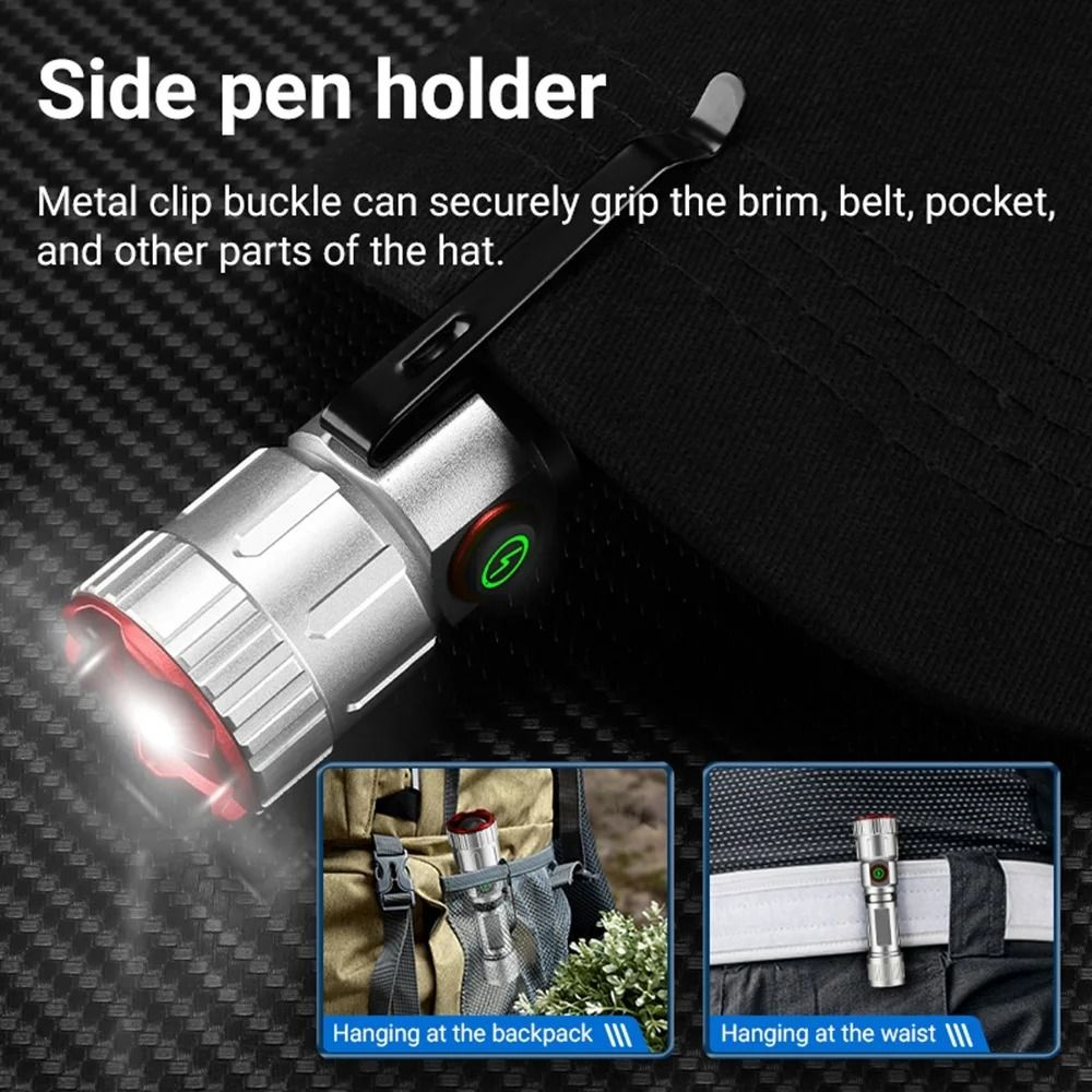 Compact Rechargeable Mini Flashlight With Zoom Beam And Magnetic Base 5