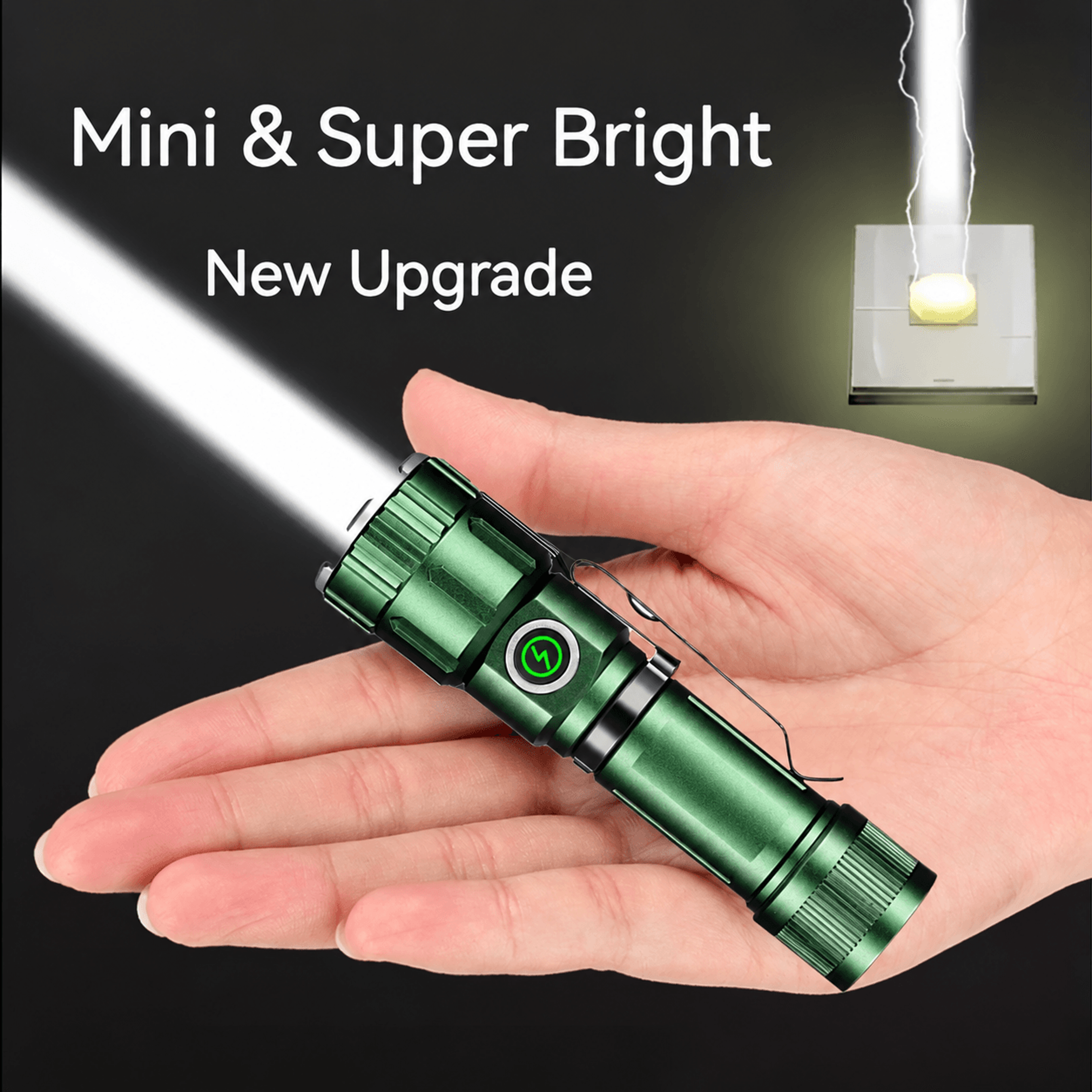 Compact Rechargeable Mini Flashlight With Zoom Beam And Magnetic Base 0