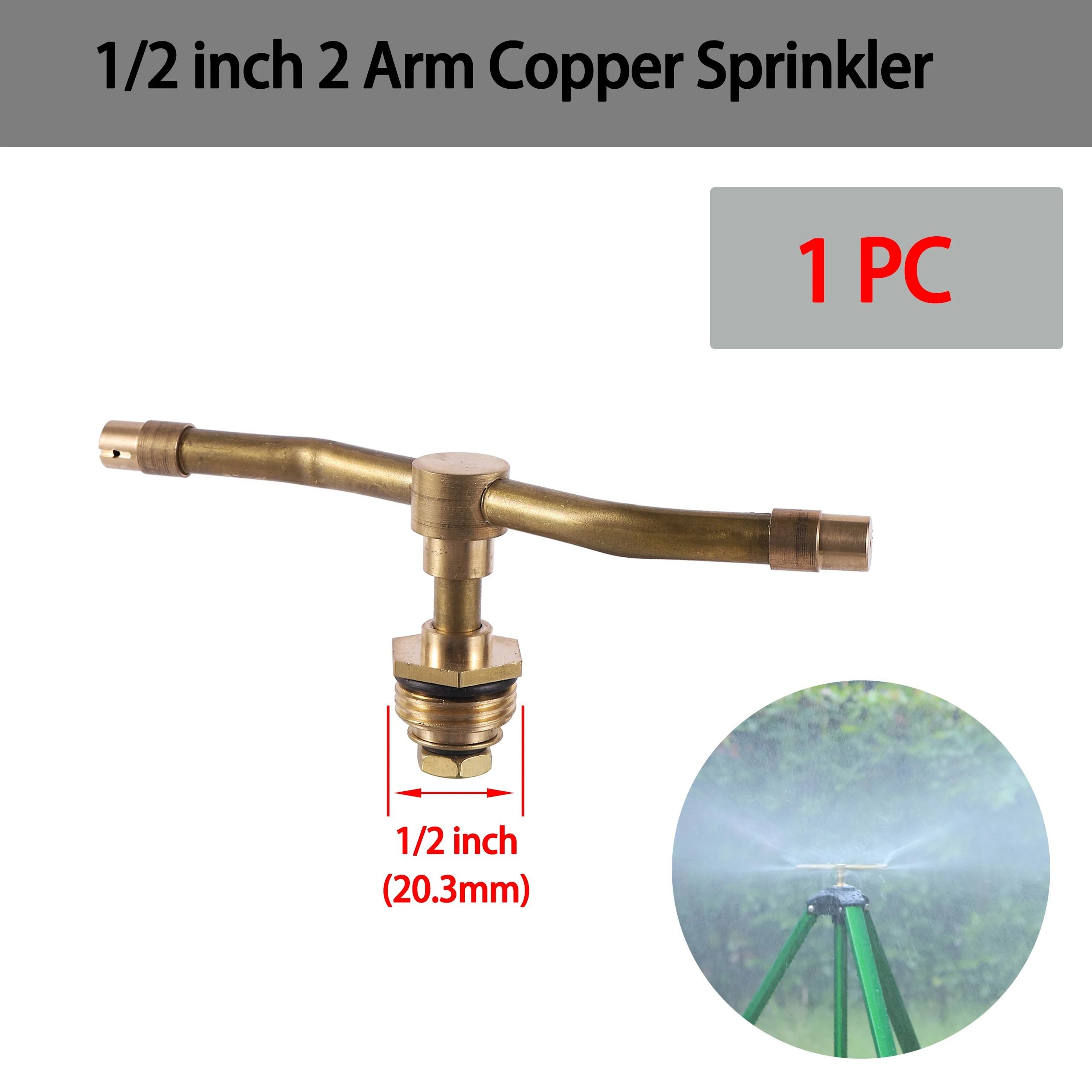 360 Rotating Brass Sprinkler 2 3 4 Arm Lawn Irrigation Nozzle 1