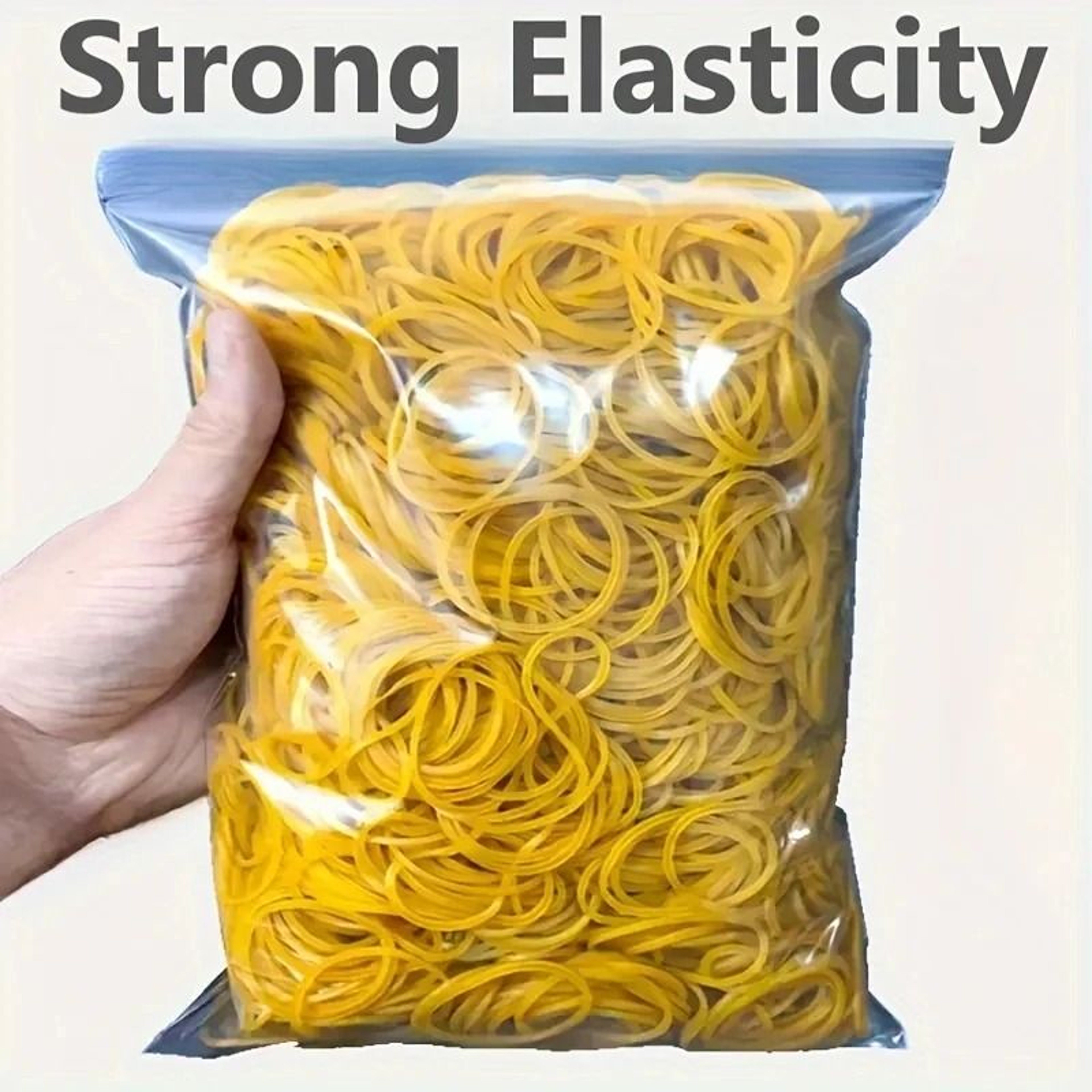 38mm Natural Rubber Bands High Elastic Yellow Multipurpose Set 5
