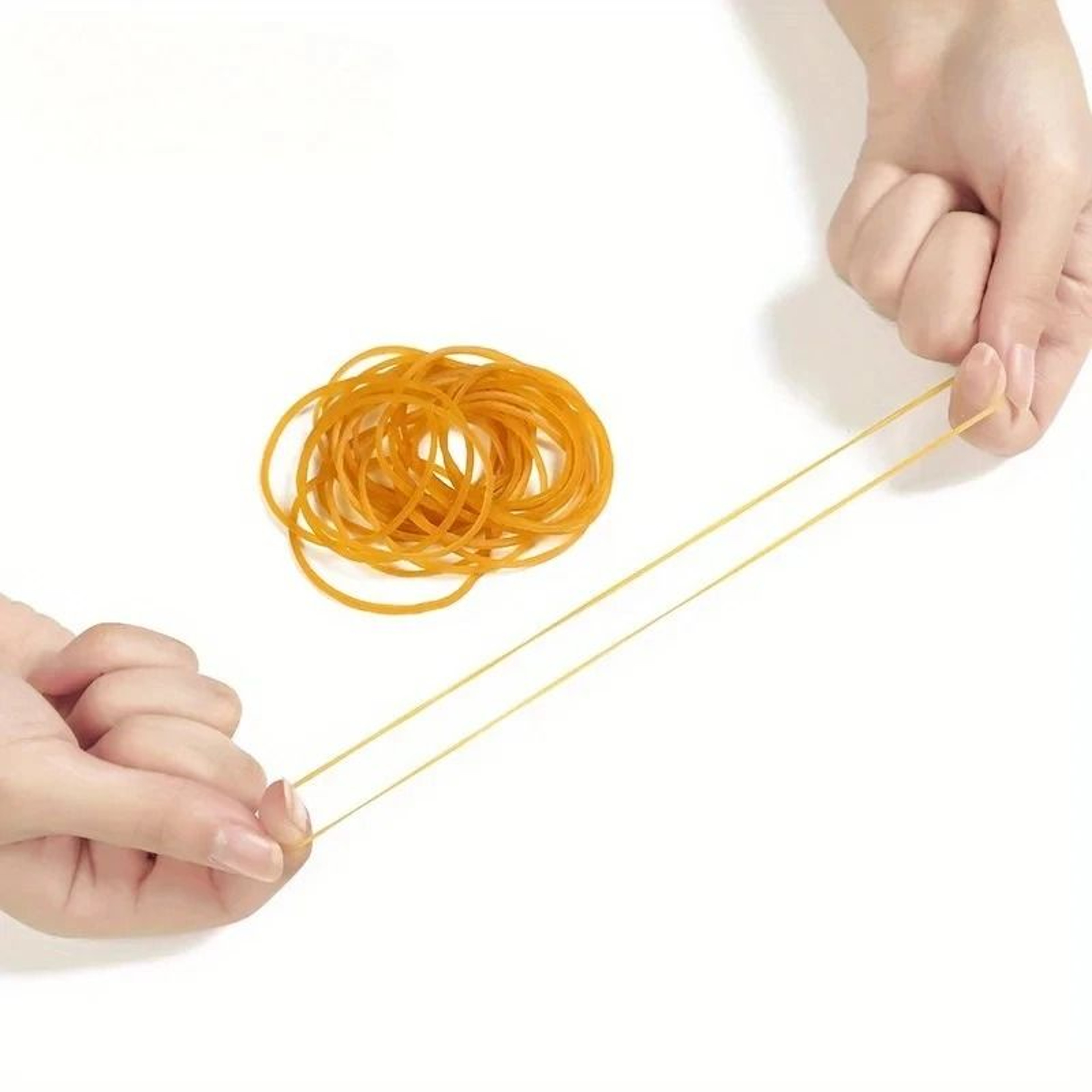 38mm Natural Rubber Bands High Elastic Yellow Multipurpose Set 6