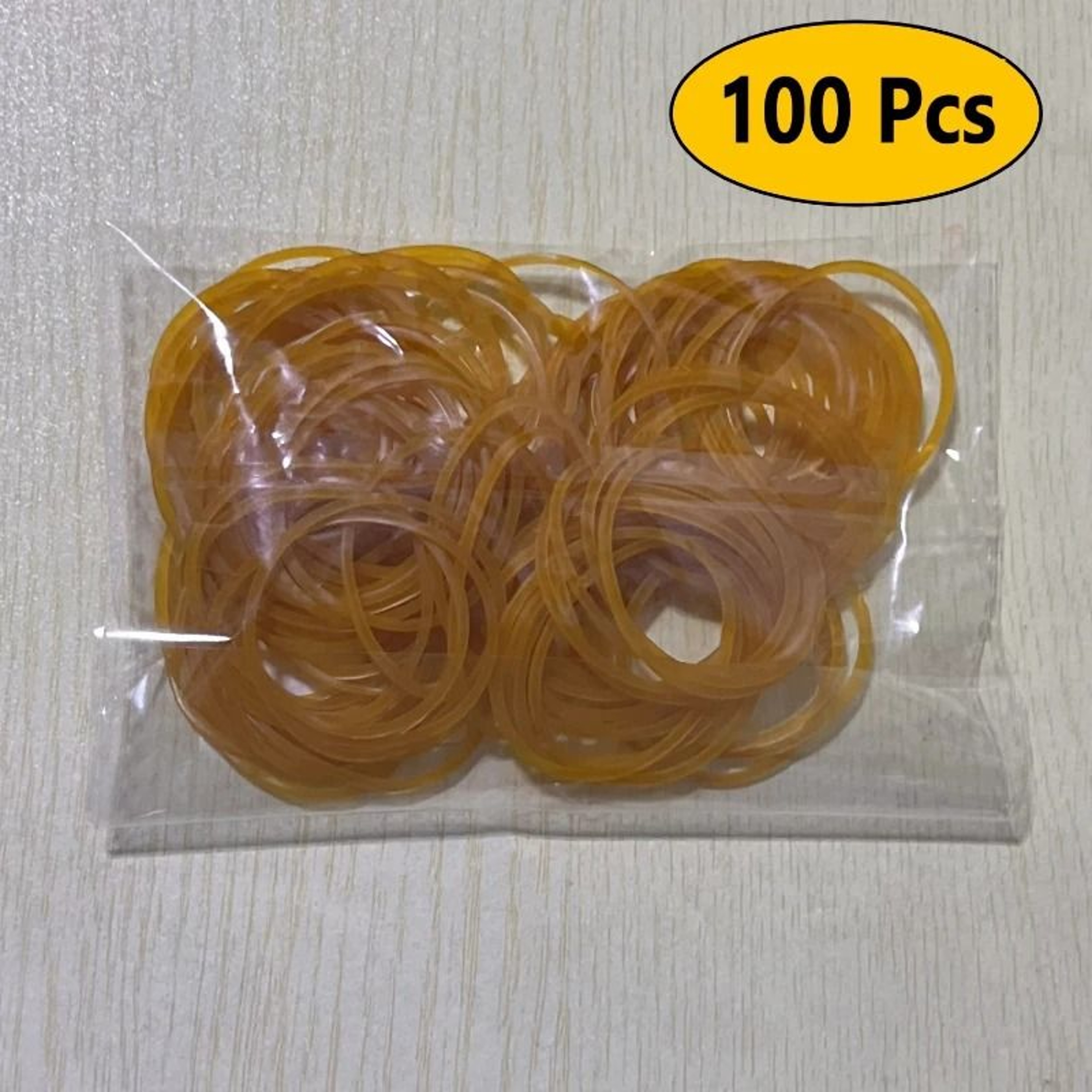 38mm Natural Rubber Bands High Elastic Yellow Multipurpose Set 1