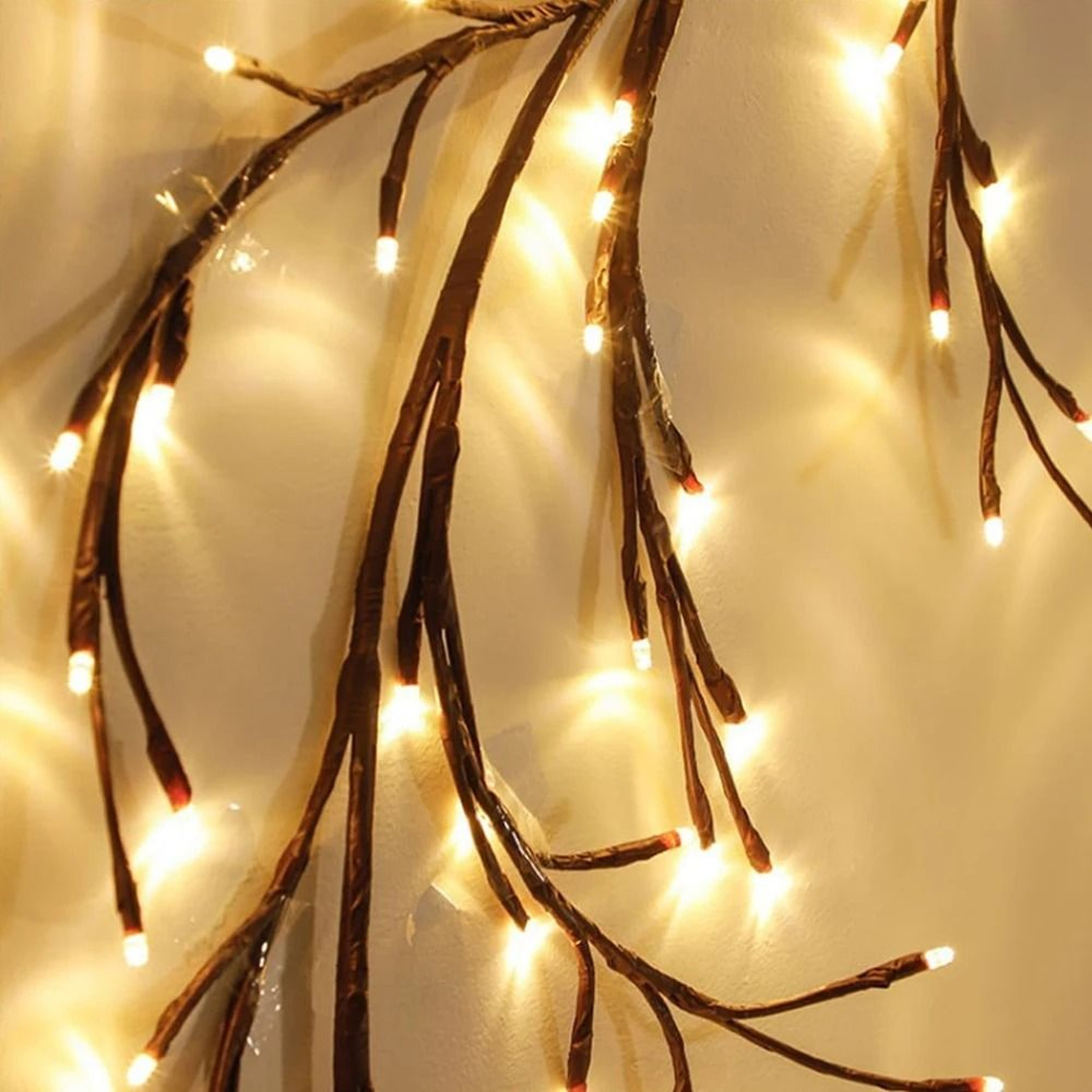 7296 LED Willow Vine Lights Flexible USB Or Solar Tree Branch Decor 3