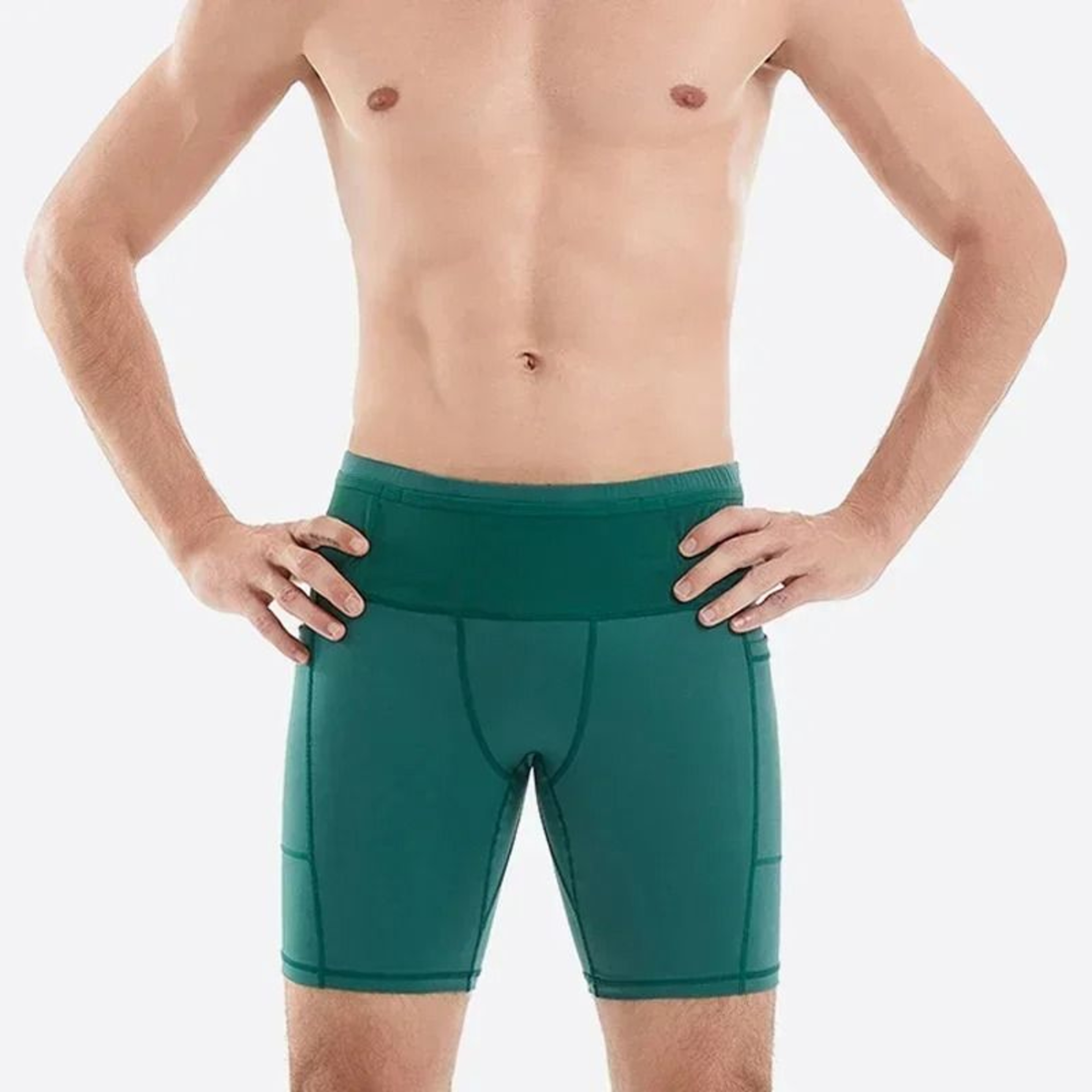 Mens Compression Running Shorts 30 QuickDry MultiPocket Training Tights 4