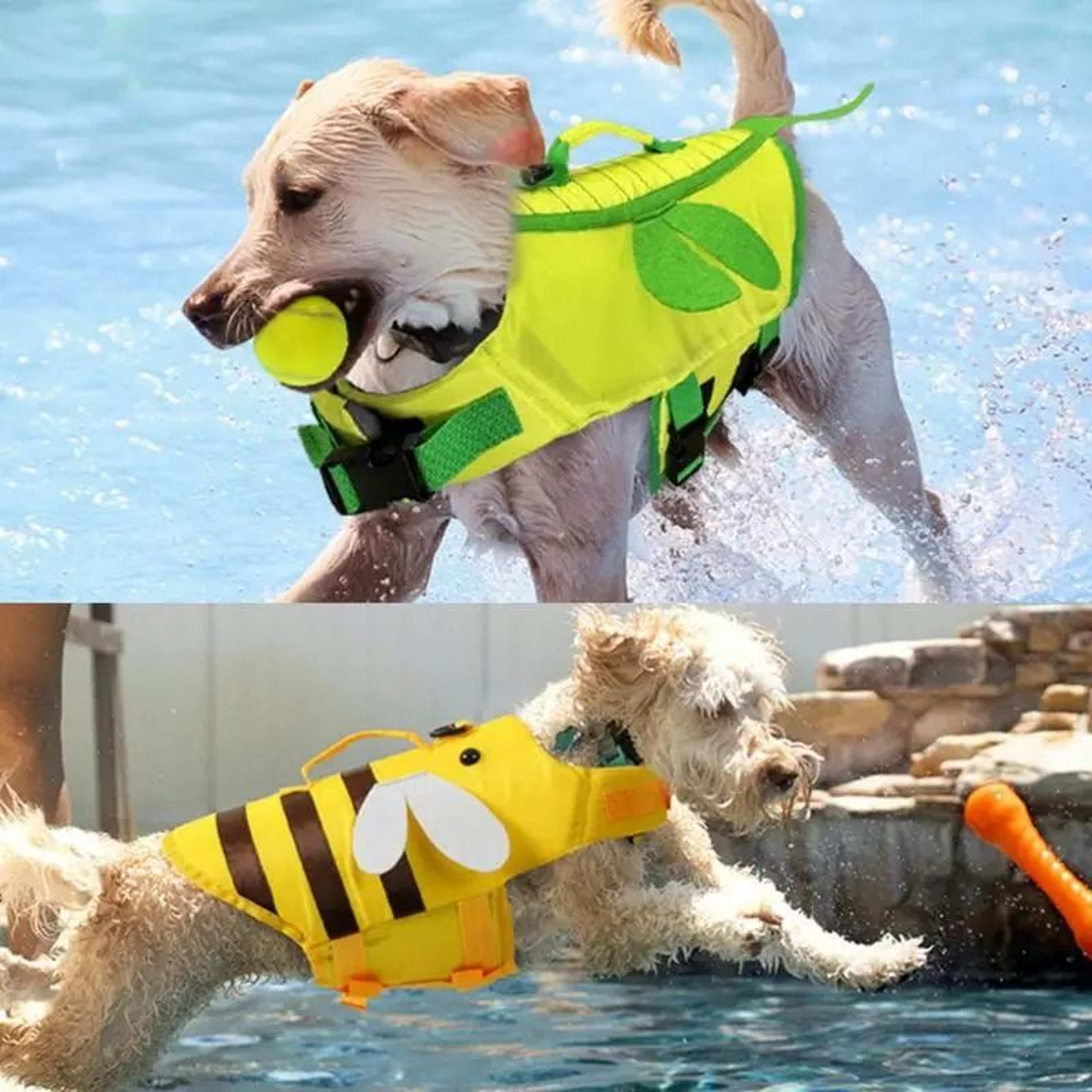 Adjustable Dog Life Vest Ripstop Waterproof Swim Jacket With Rescue Handle 0