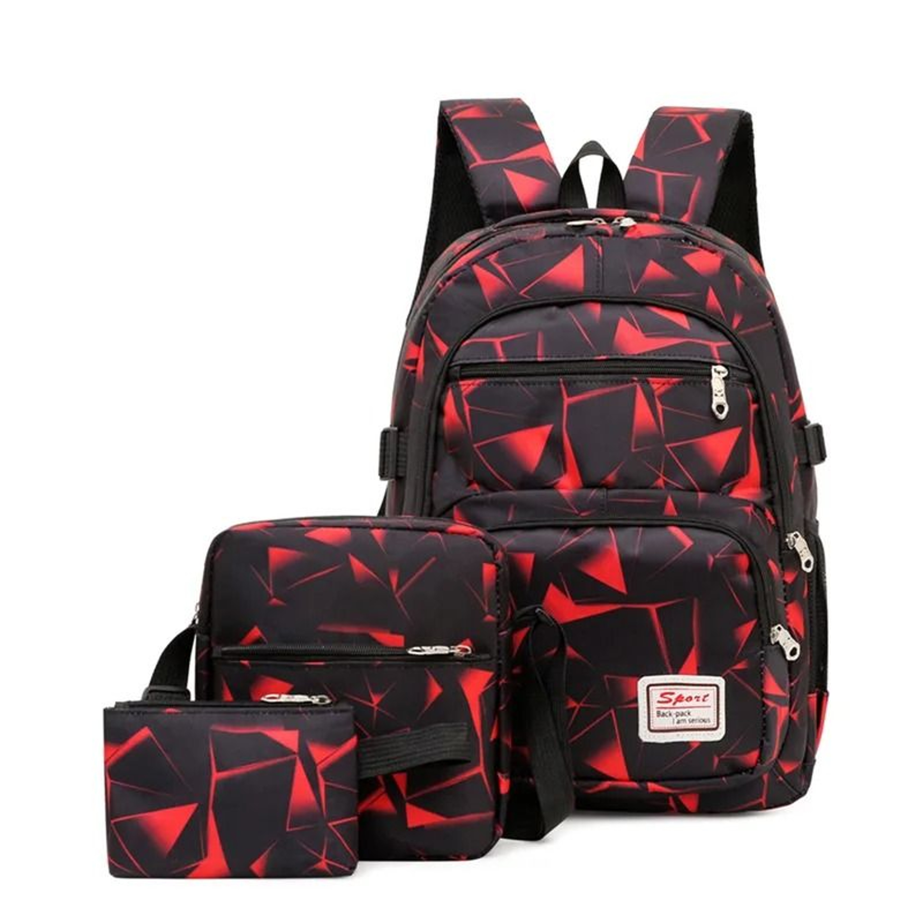 3Piece Student Backpack Set Large School Bag With Shoulder Bag And Pencil Case 4