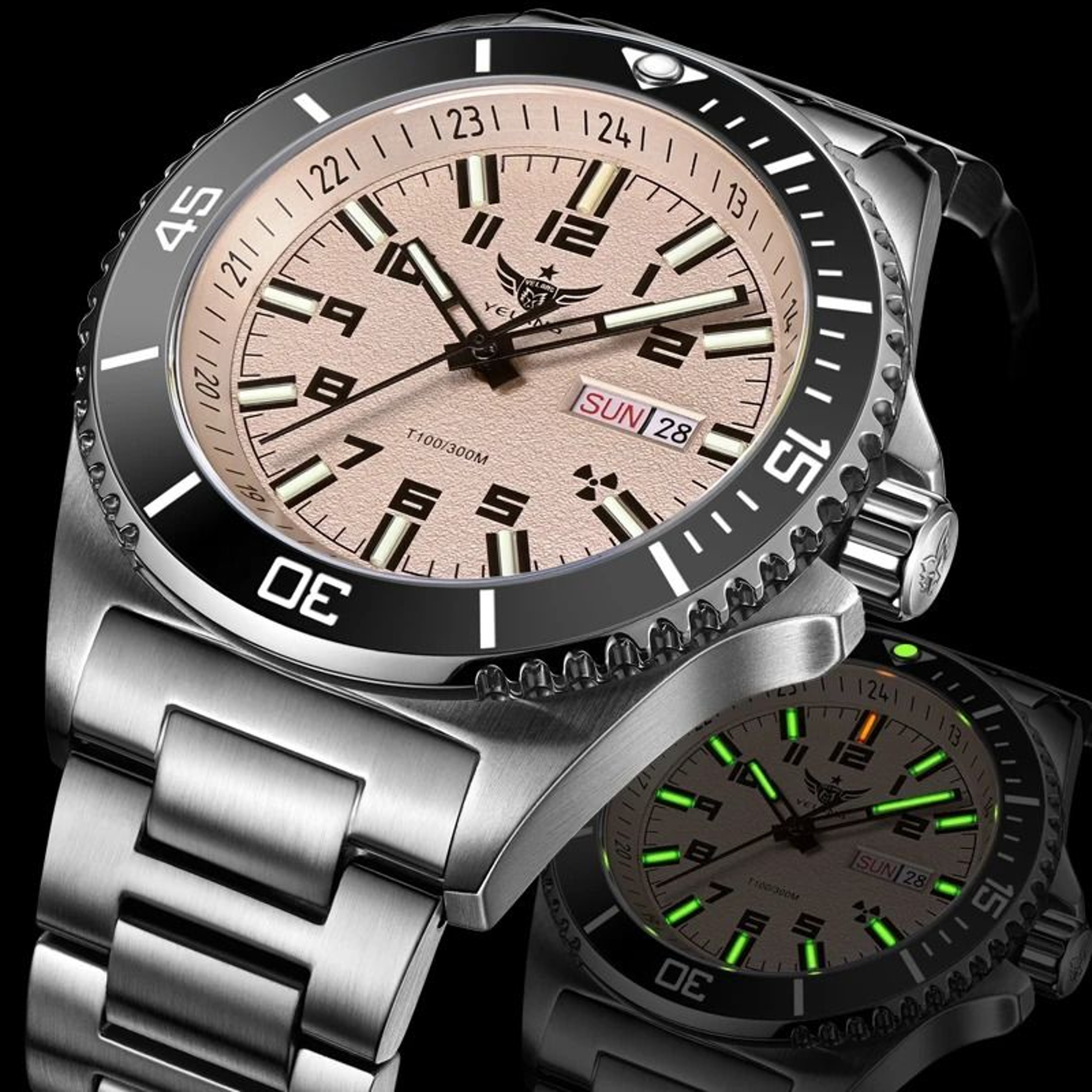 44mm Automatic Diver Watch Japan 8205 Mechanical 300M Waterproof Wristwatch 6