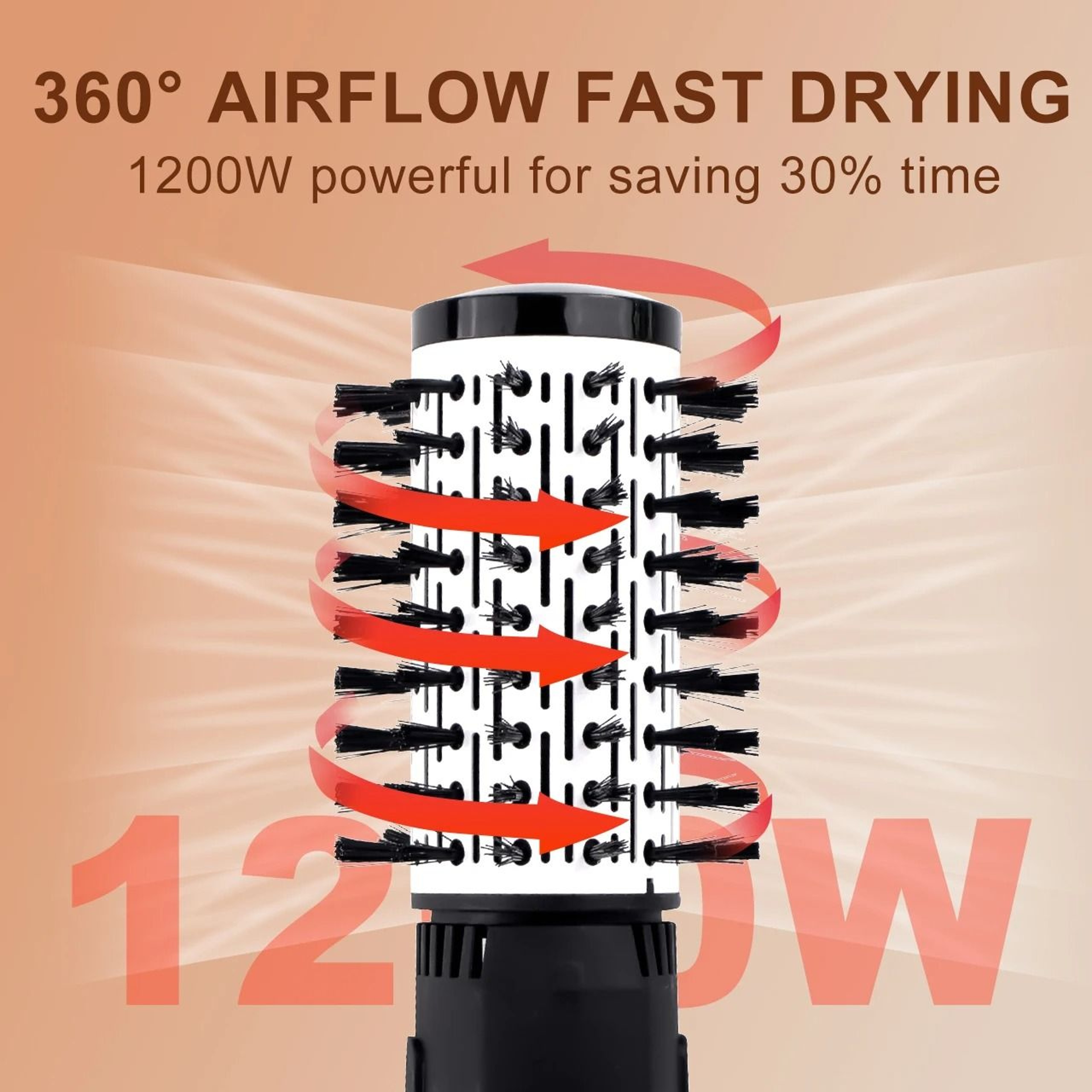 4in1 Hot Air Brush Styler Hair Dryer Straightener Curler Volumizer 5