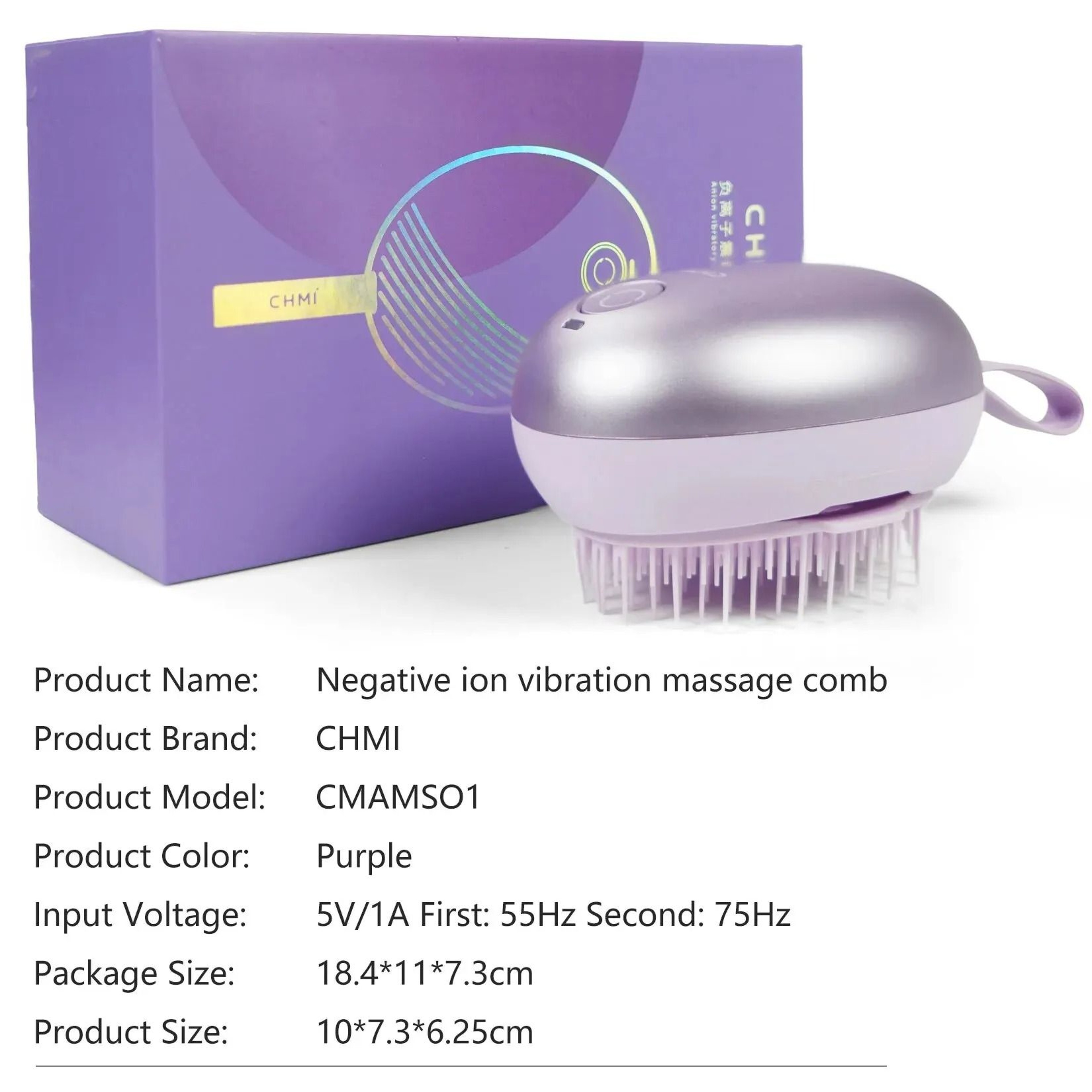 Electric Negative Ion Massage Comb Dual Vibration Detangling Hair Brush 1