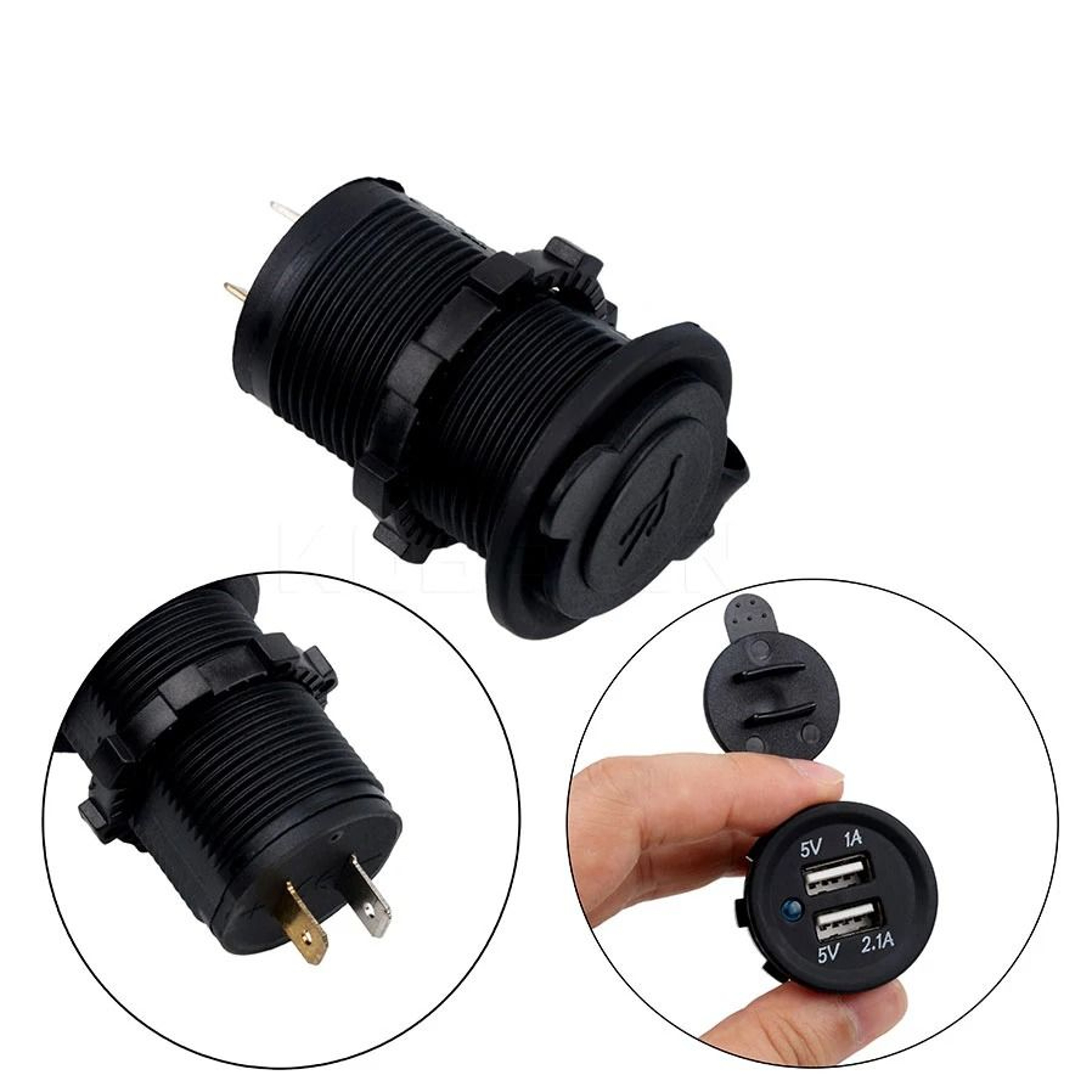 Universal Dual USB Car Charger Splitter 12V Cigarette Lighter Power Adapter 4