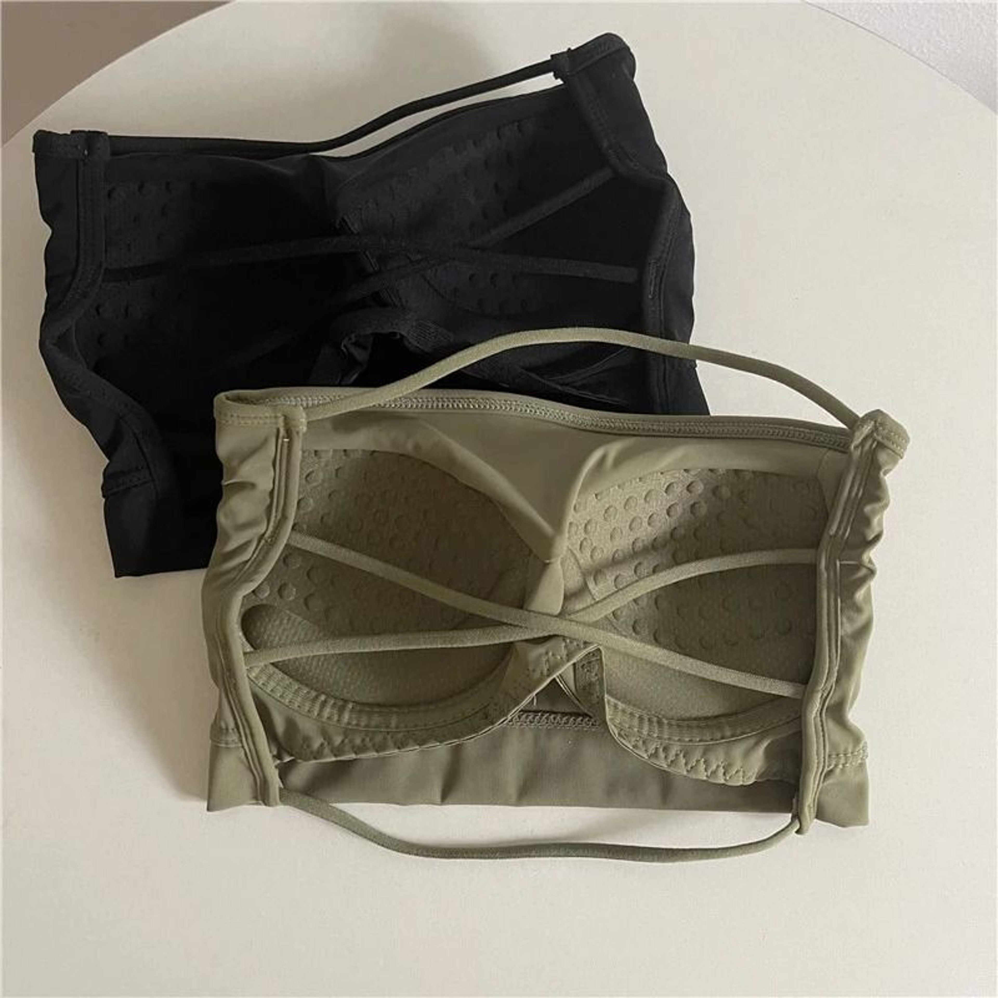 Womens Ice Silk Strapless Bra Seamless Padded Push Up Tube Top 9