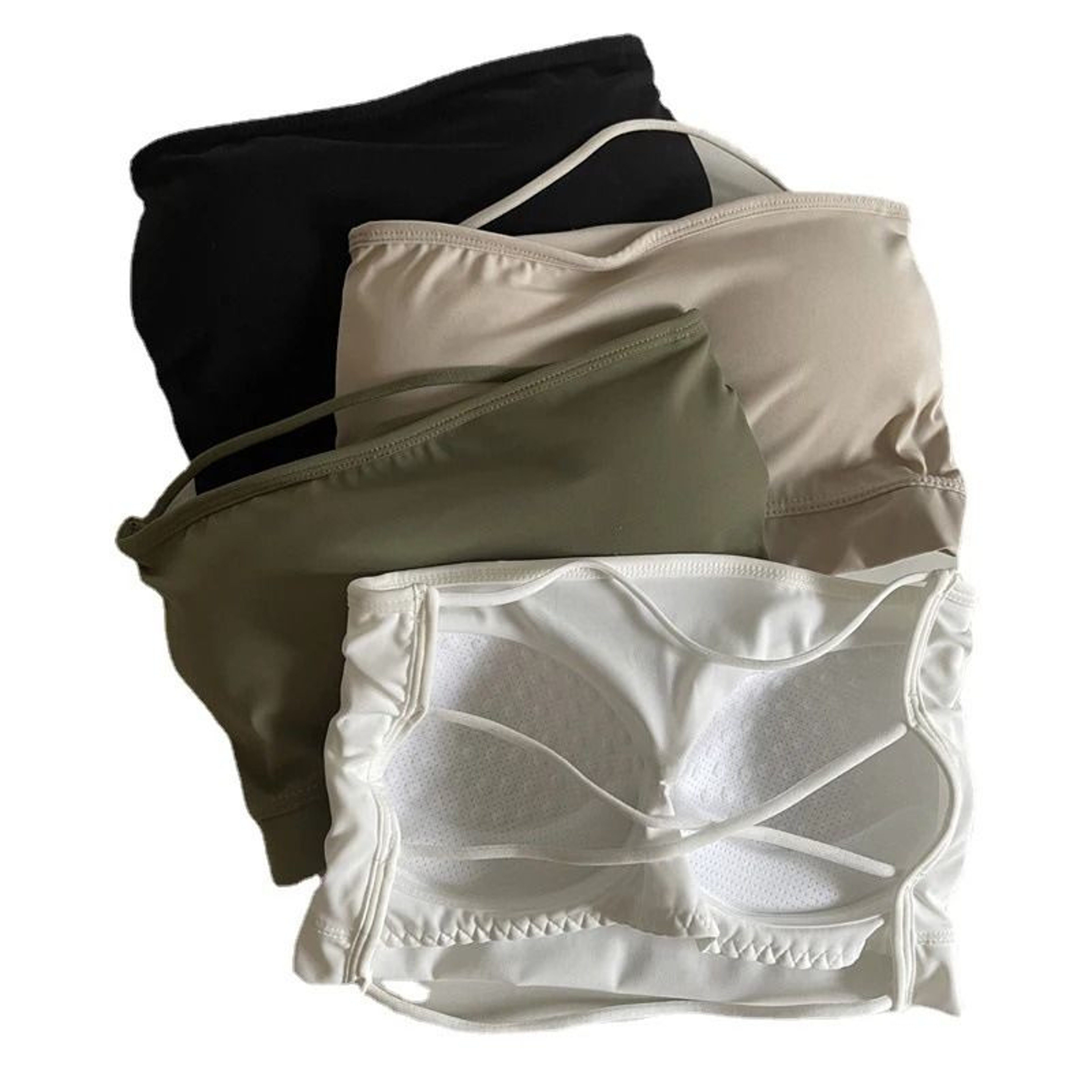 Womens Ice Silk Strapless Bra Seamless Padded Push Up Tube Top 5