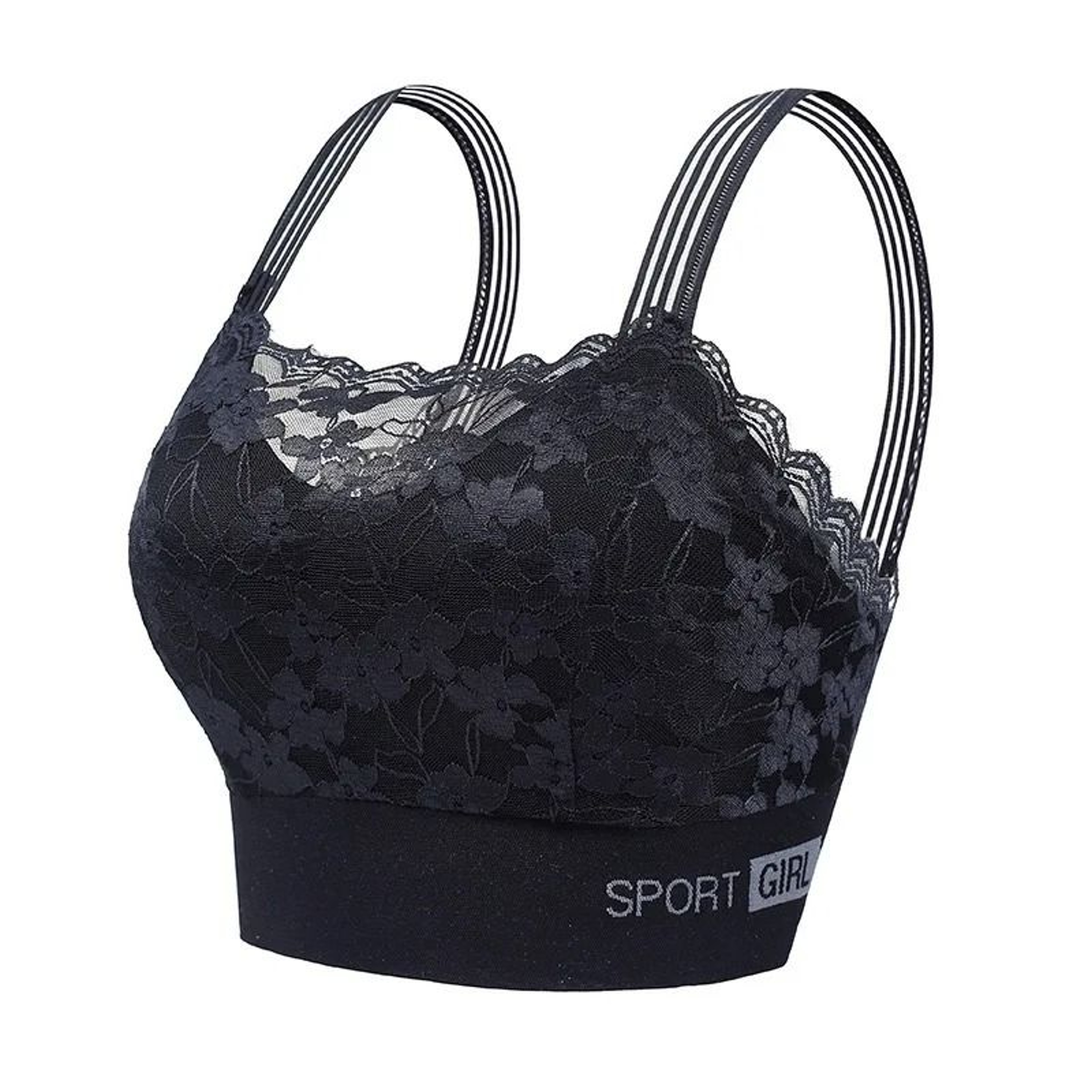 Womens Lace Wireless Bralette Padded Vest Style Seamless Bra Top 1
