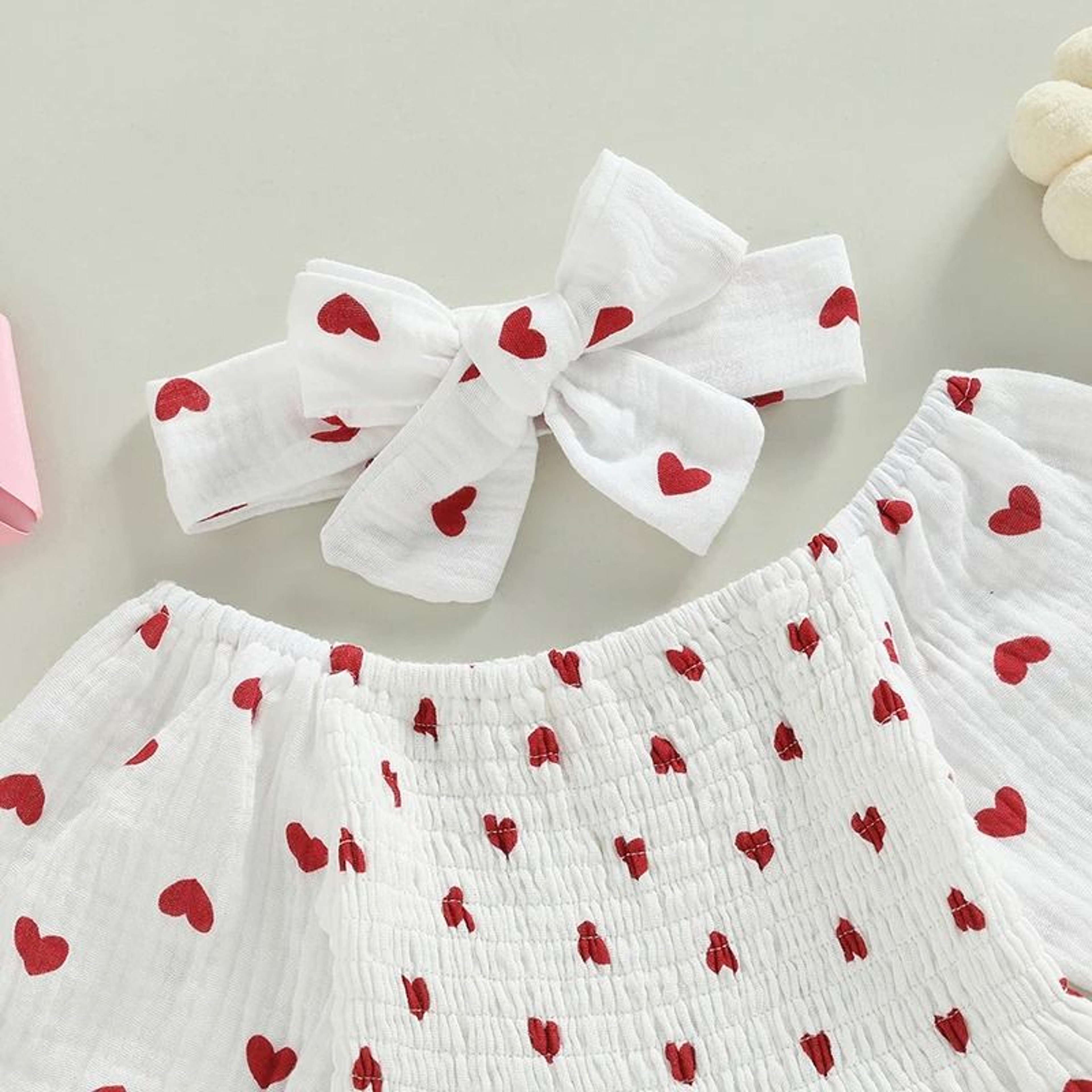 Baby Girl Floral Romper Headband Set Ruffle Long Sleeve Bodysuit Outfit 2