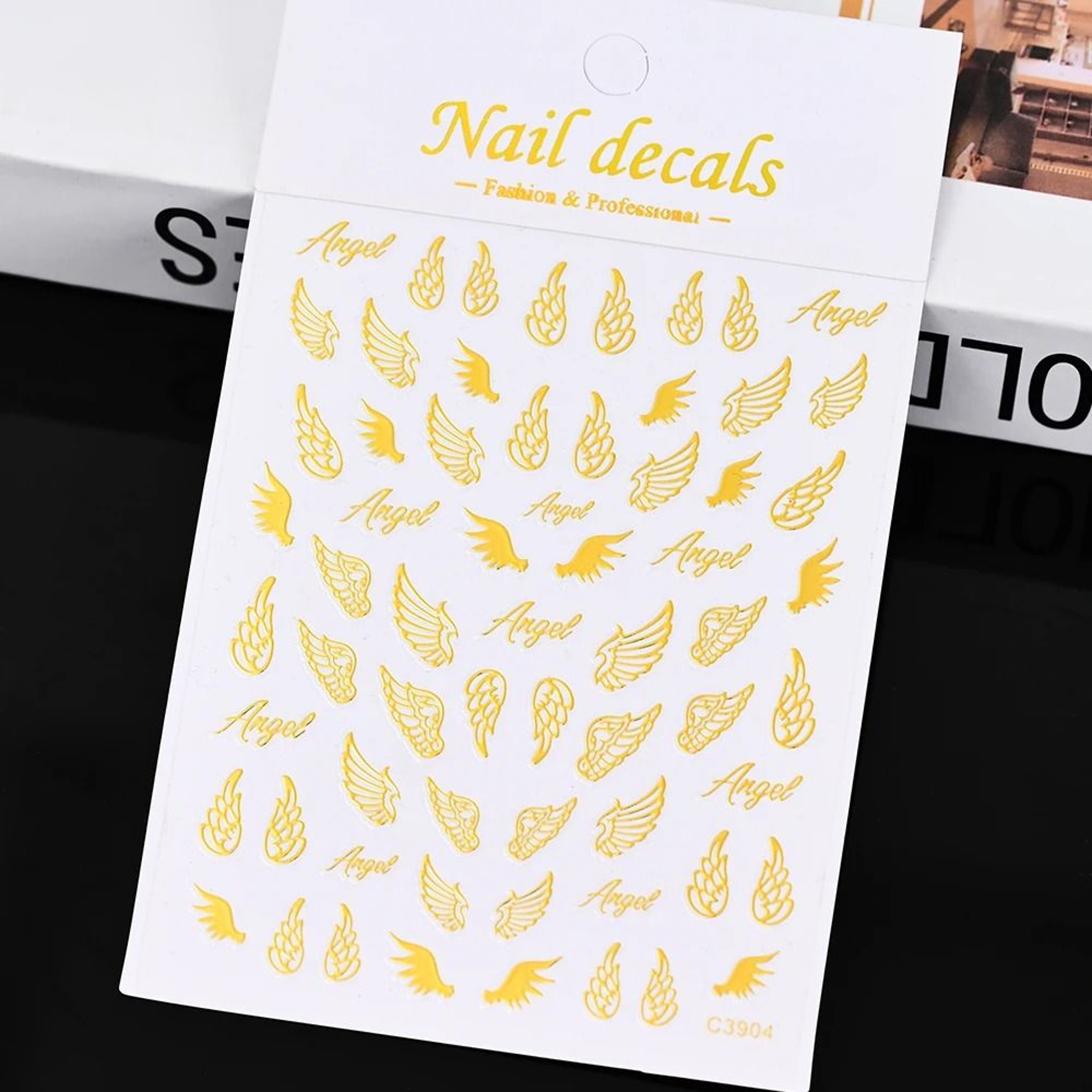 3D Celestial Nail Stickers Gold Silver Sun Moon Star Self Adhesive Decals 23