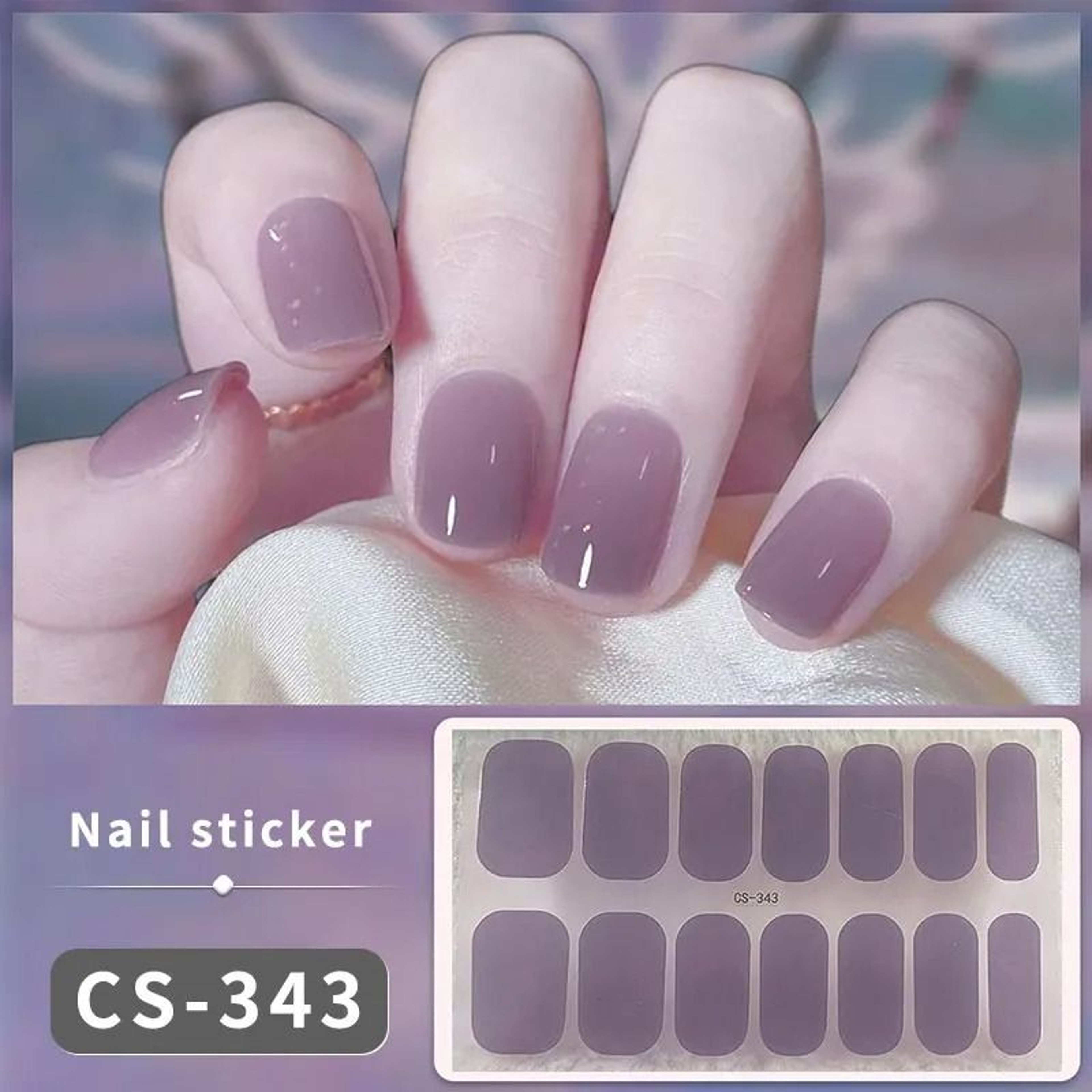 14 Or 16 Tip No UV Gel Nail Wraps Gradient Full Cover Nail Stickers 10