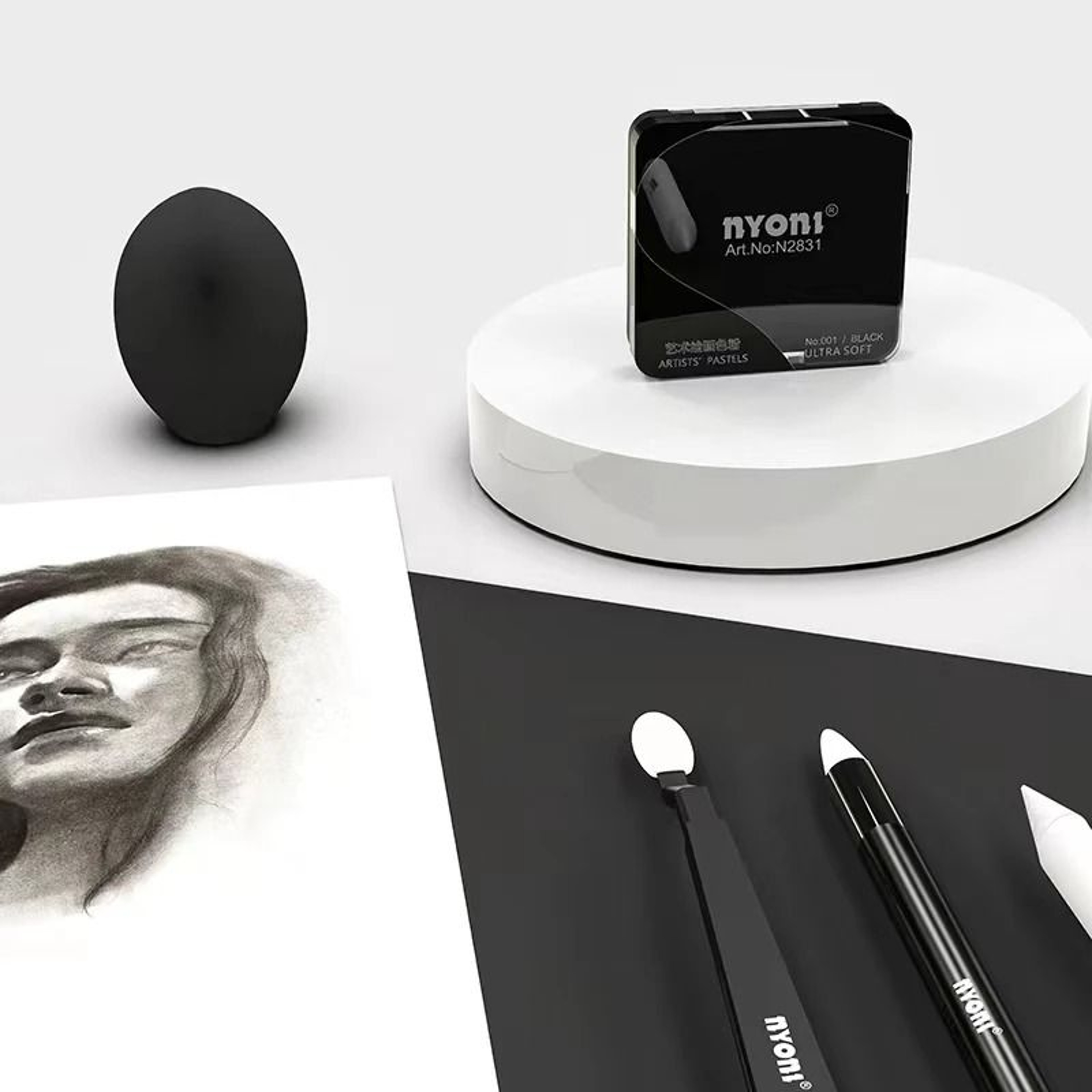 Professional Graphite Charcoal Drawing Powder Ultra Soft Blendable Artist Pigment 11