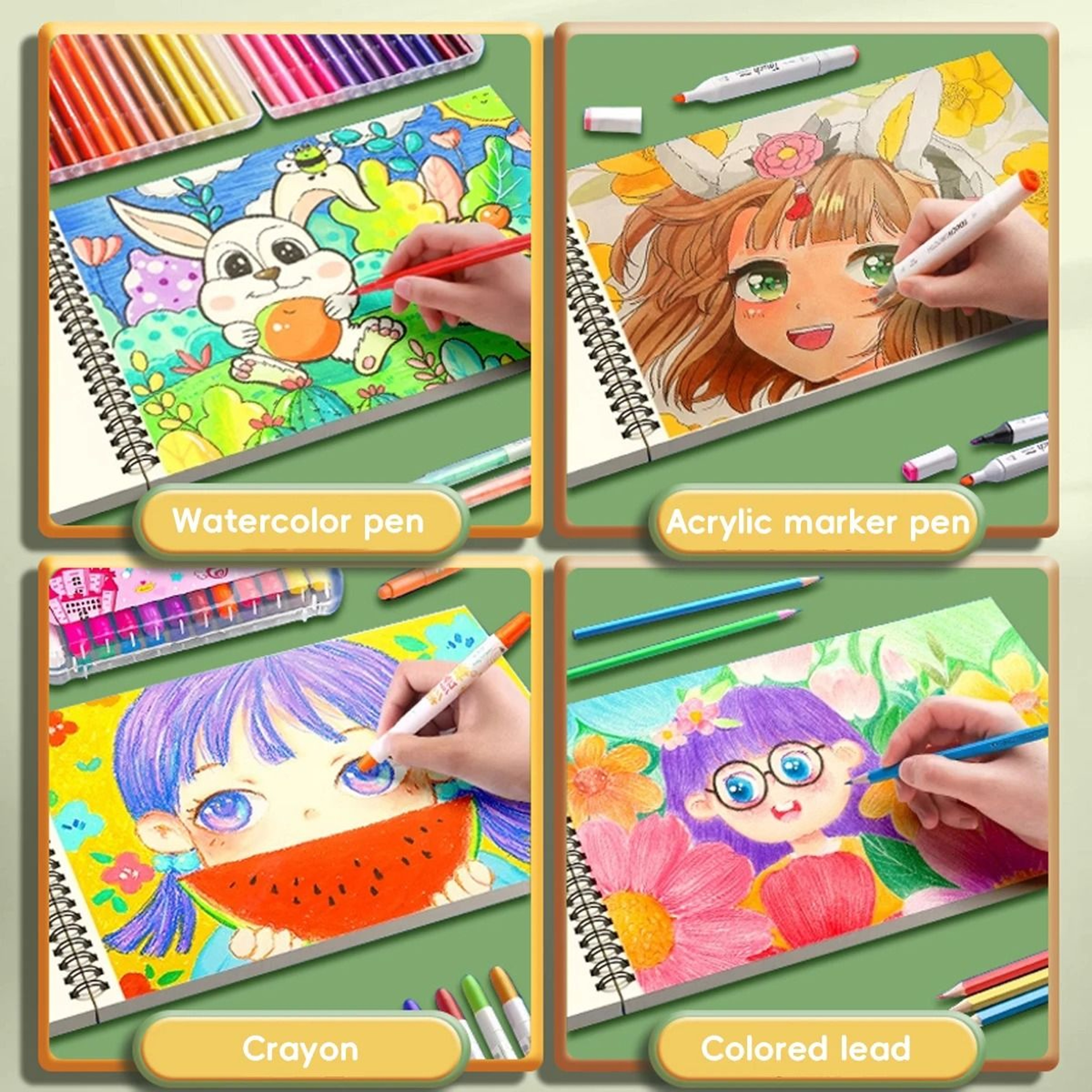 A4 Capybara Sketchbook 50 Sheet Thick Blank Drawing Pad For Kids 10
