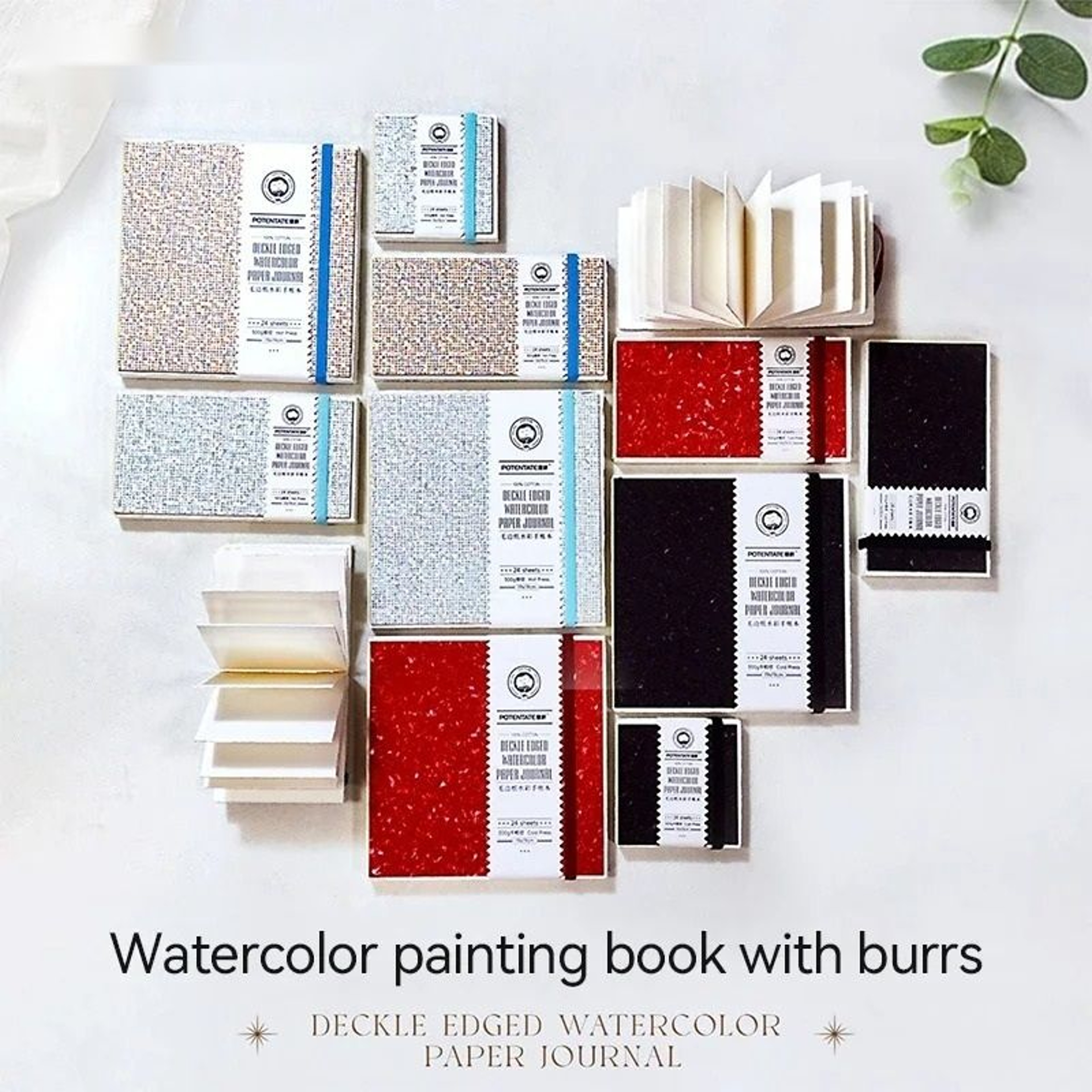Square 100 Cotton Watercolor Sketchbook 300gsm 24 Sheet Art Paper Book 0