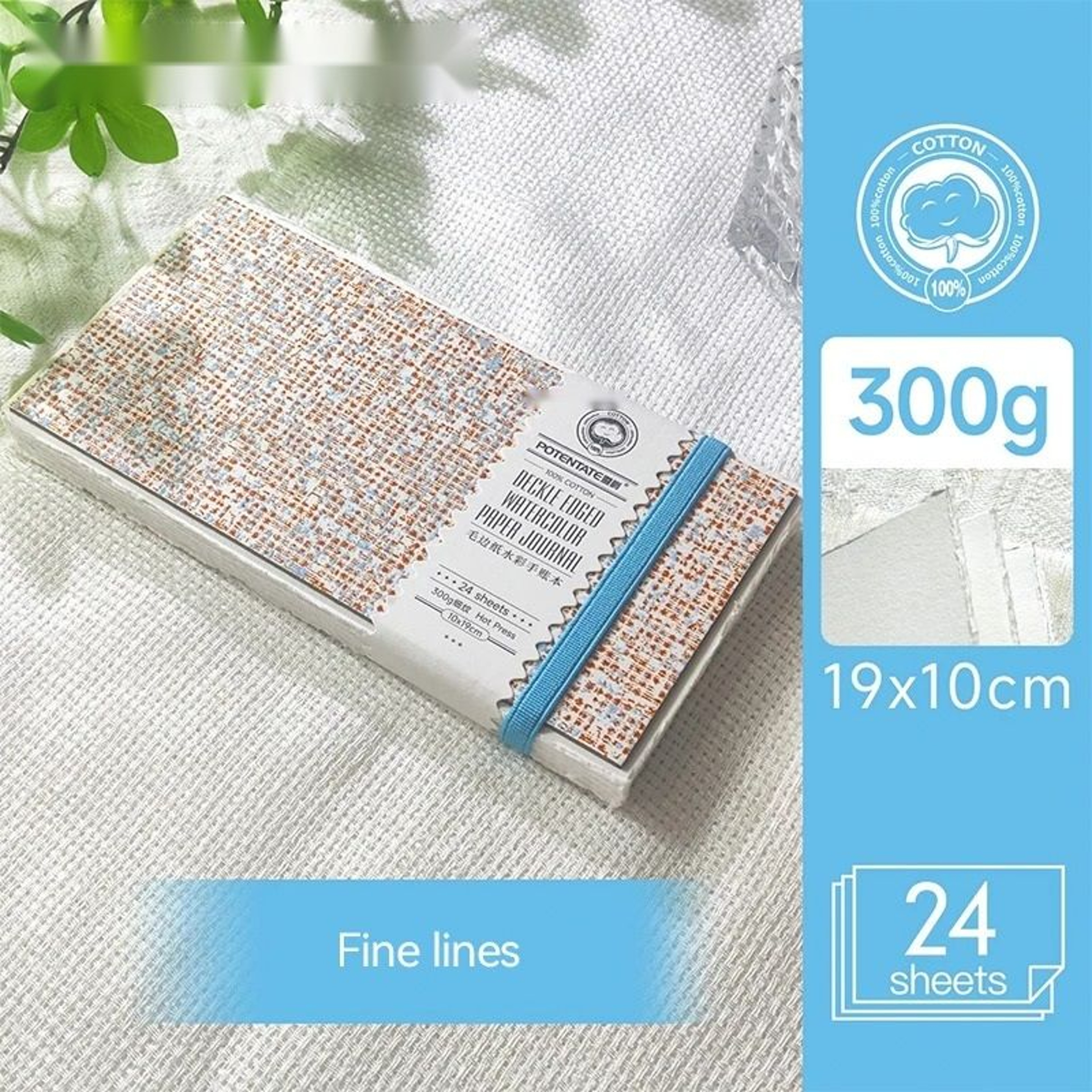 Square 100 Cotton Watercolor Sketchbook 300gsm 24 Sheet Art Paper Book 8
