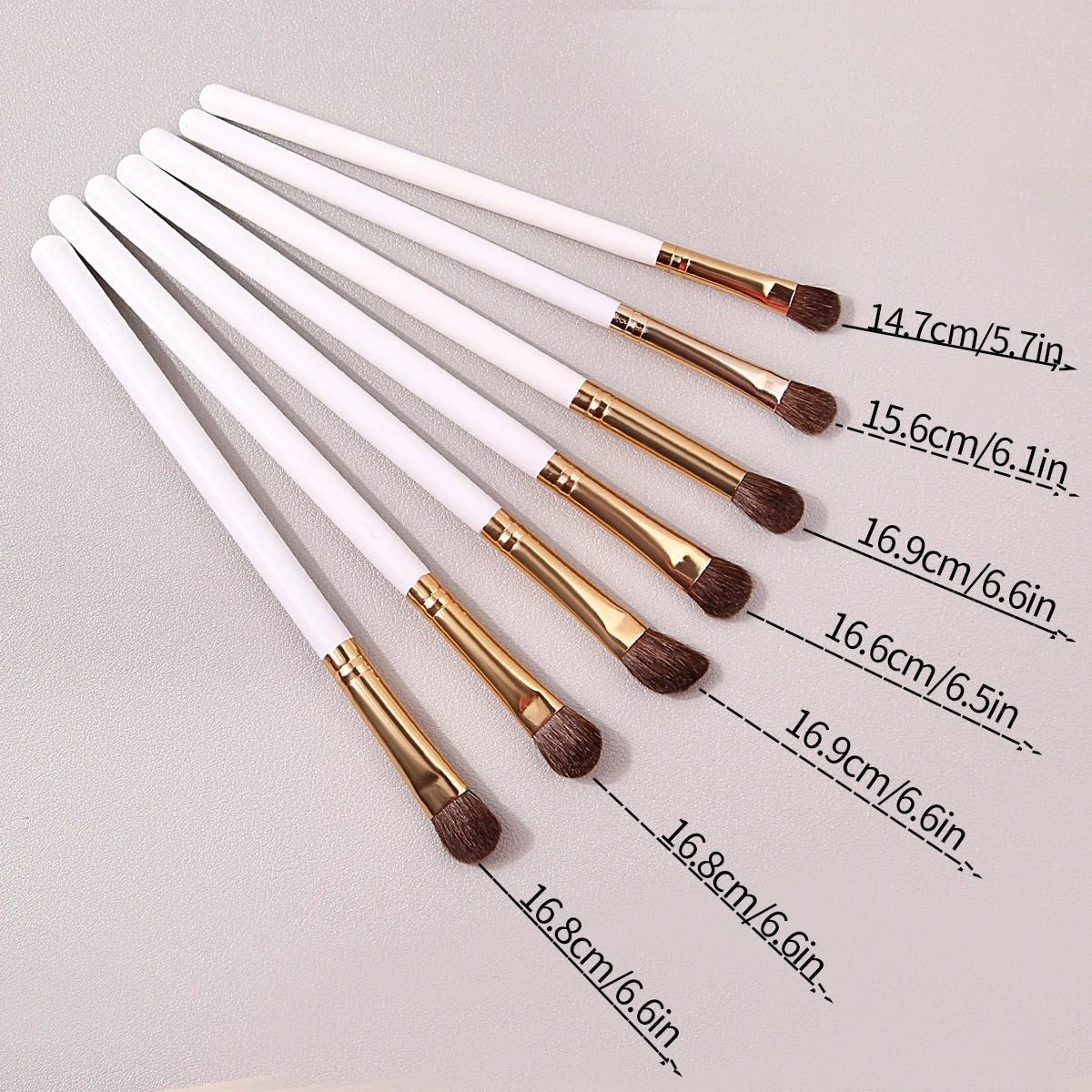 7PC Pony Hair Eyeshadow Brush Set Soft Blending Smudge Shader Eye Brushes 1