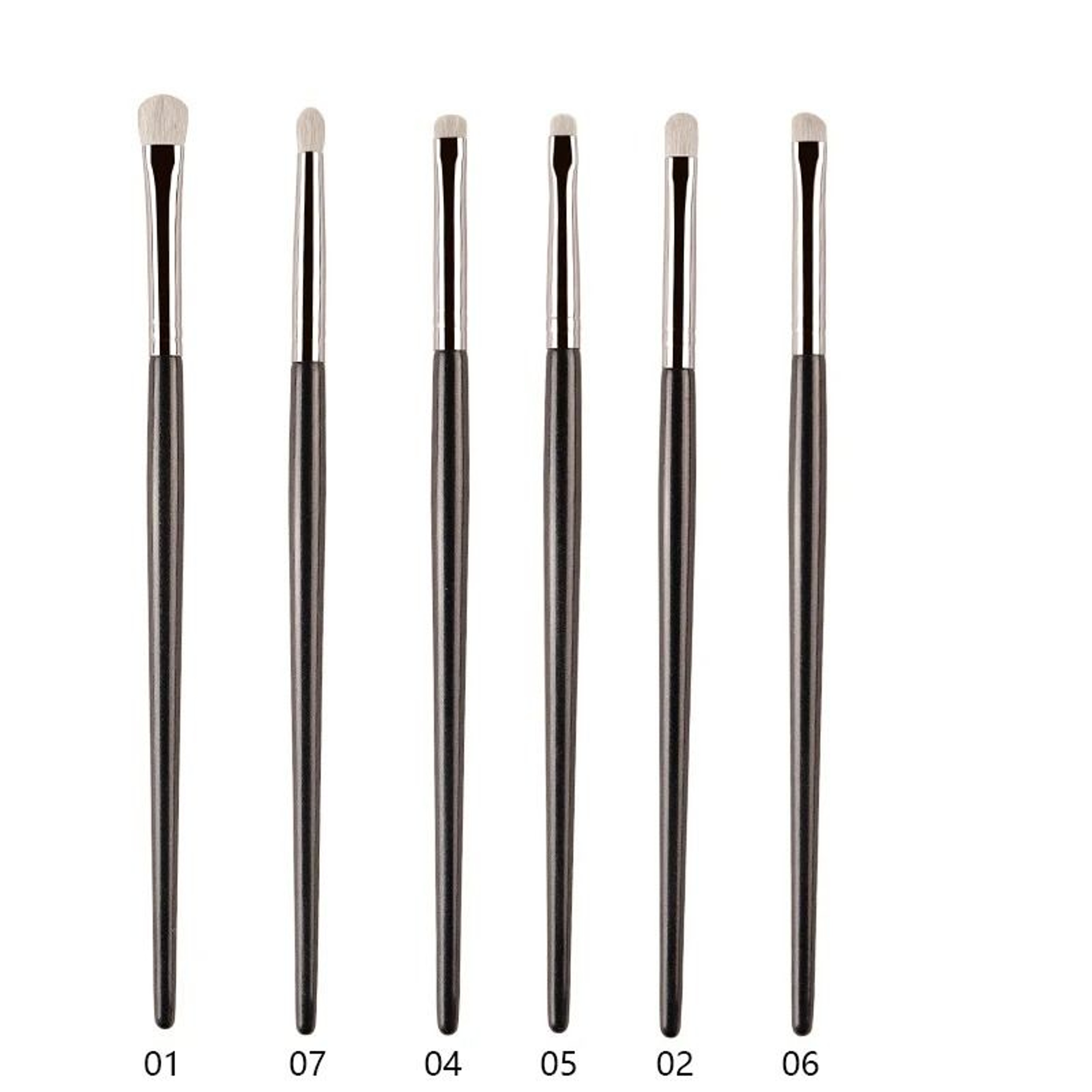 Professional White Pony Hair Eyeshadow Brush Precision Smudge Crease Detail Brush 26