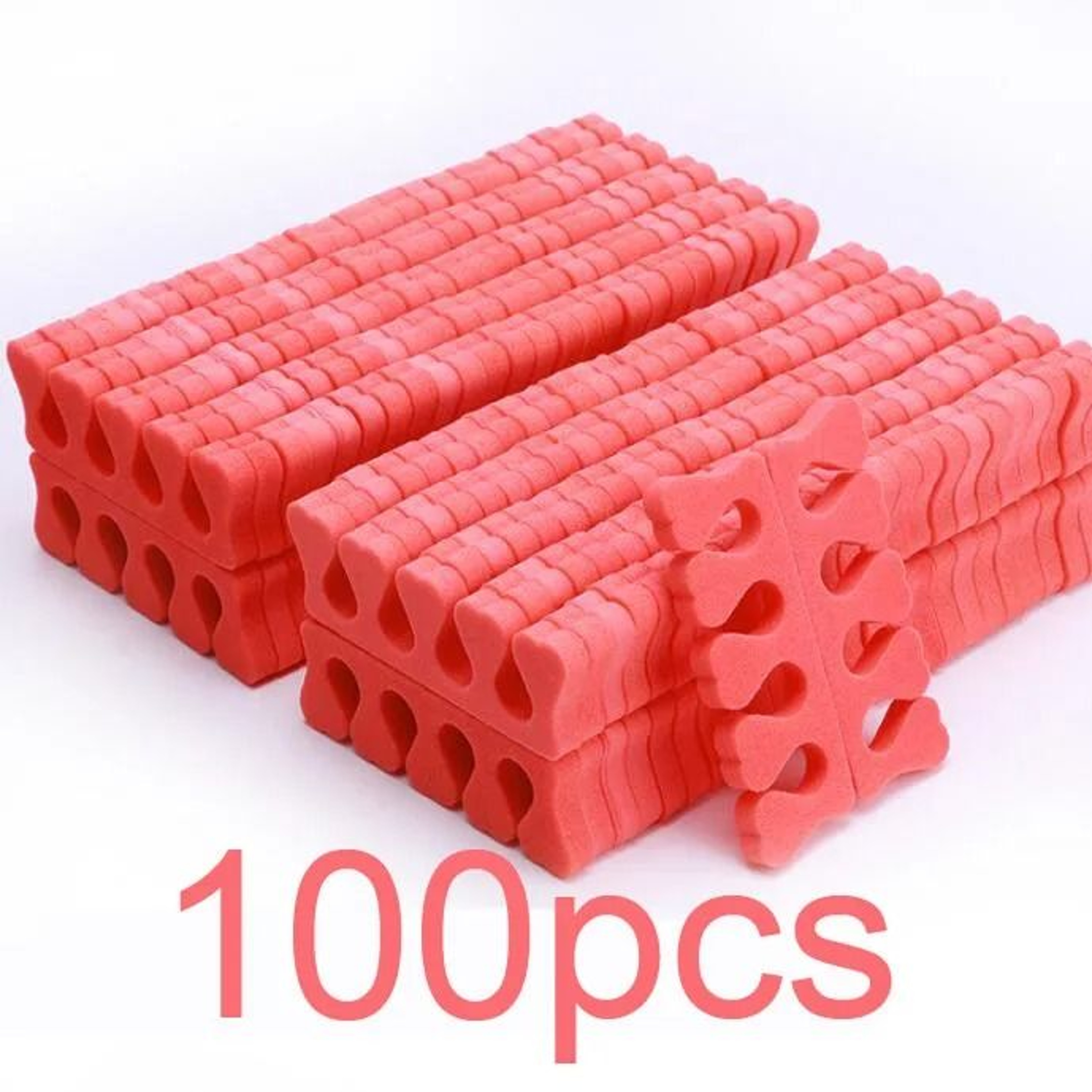 50 Pairs Soft Toe Separators Heart Design Manicure Pedicure Nail Art Tools 7