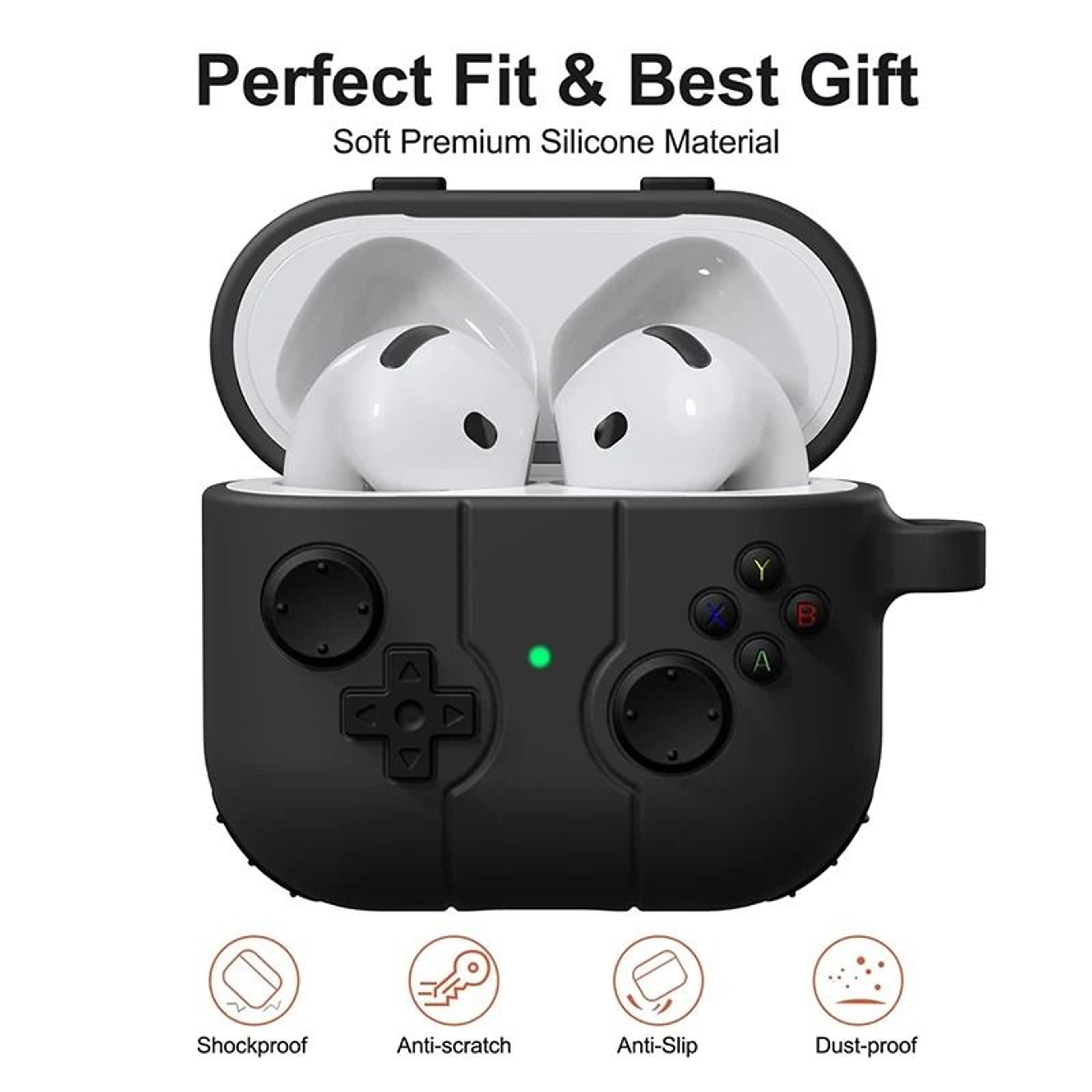 Cute 3D Gamepad Earbud Case Silicone Shockproof Protective Cover 4