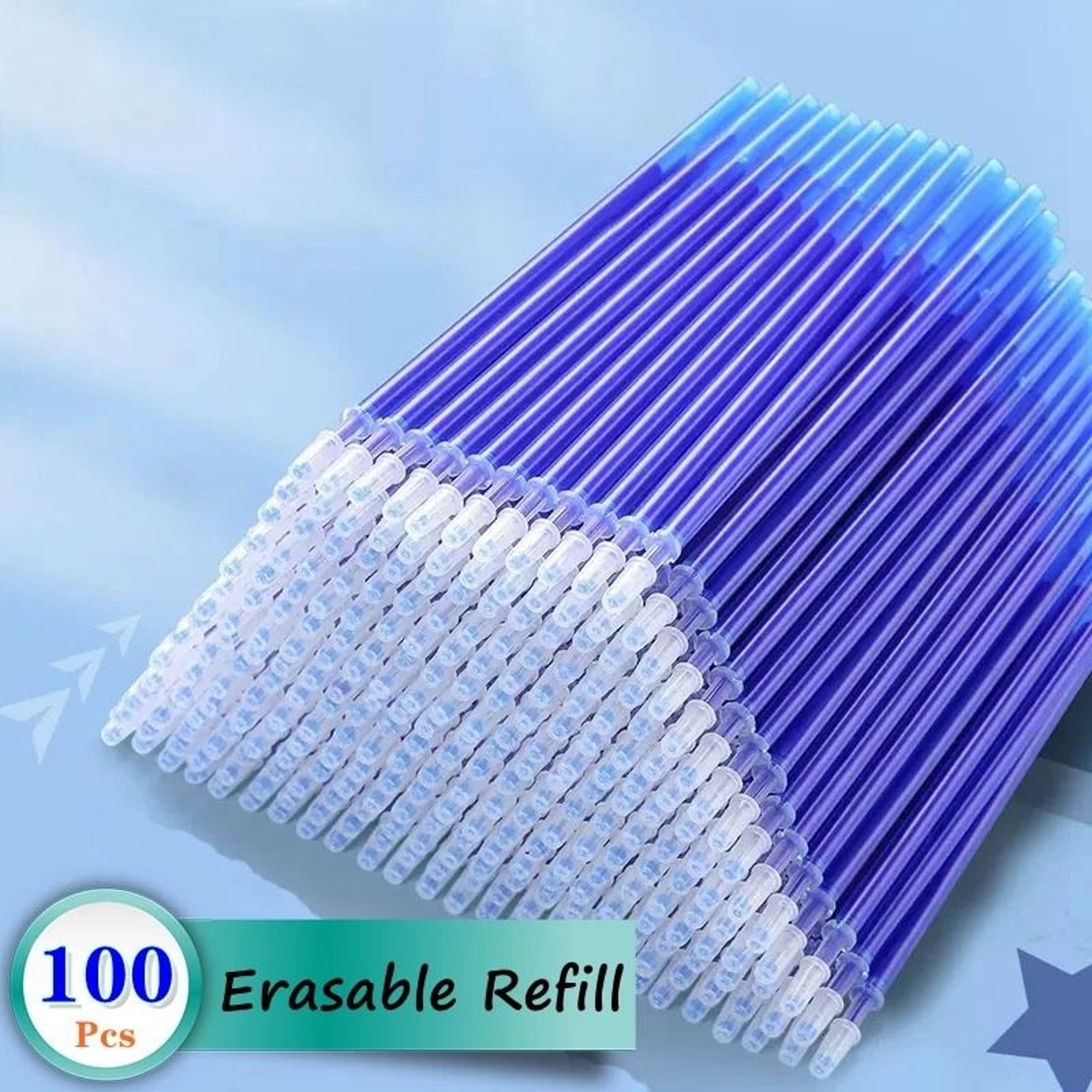 30 50 100PC 05mm Erasable Pen Refills Blue Black Gel Ink Refill Set 0