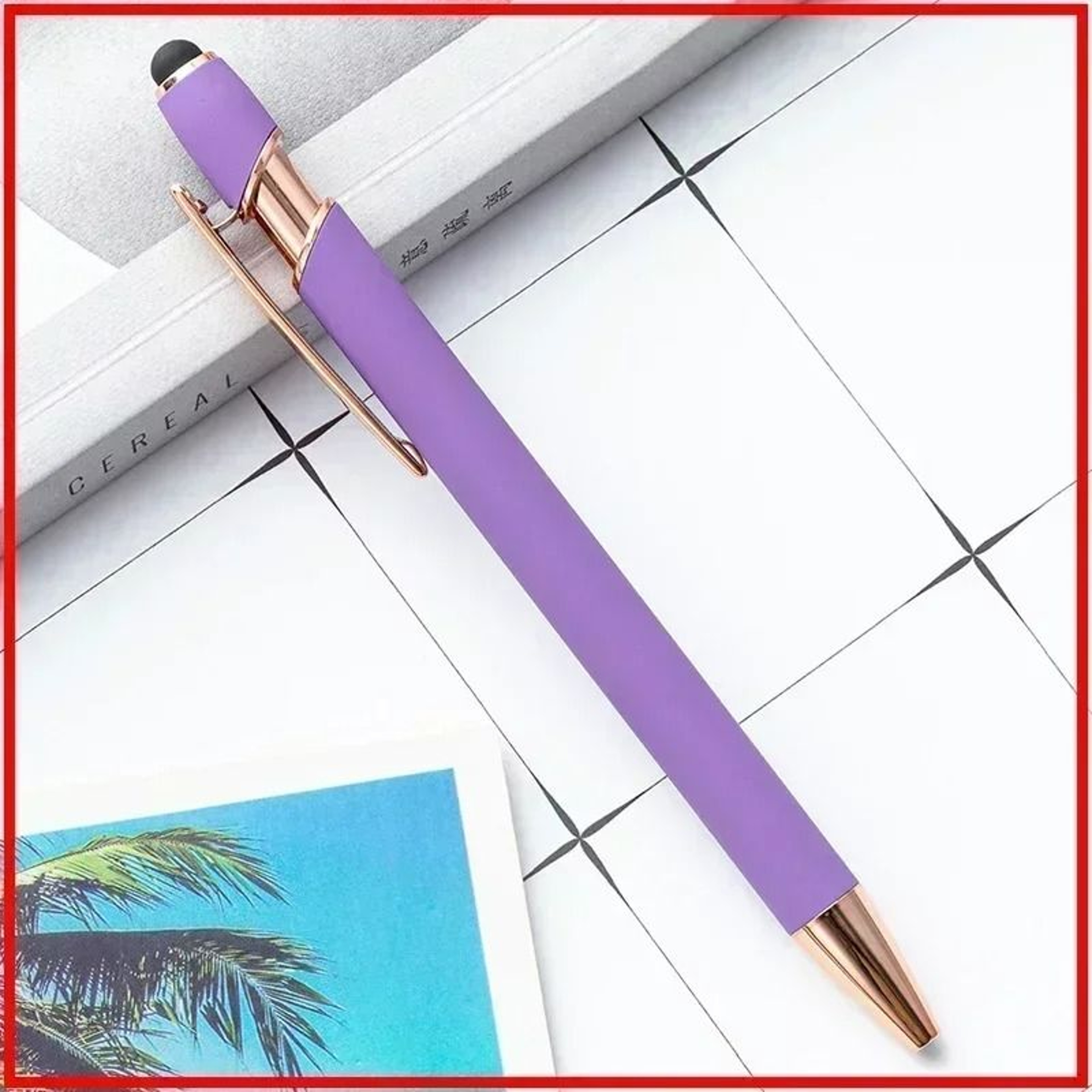 Custom Metal Stylus Ballpoint Pens Laser Engraved Logo Promotional Pen Set 5