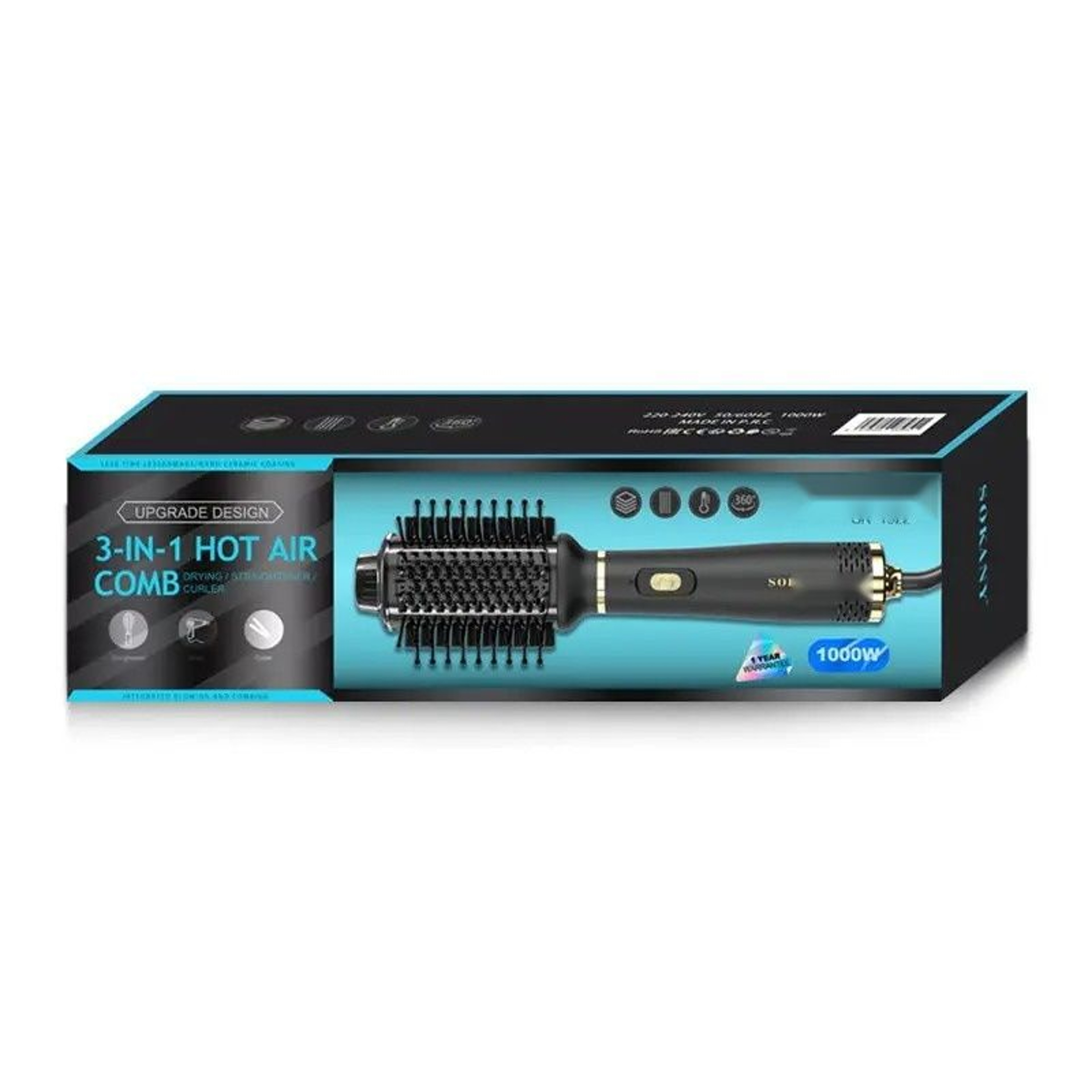 Hot Air Comb Hair Dryer Brush For Quick Drying And Smooth Styling 2