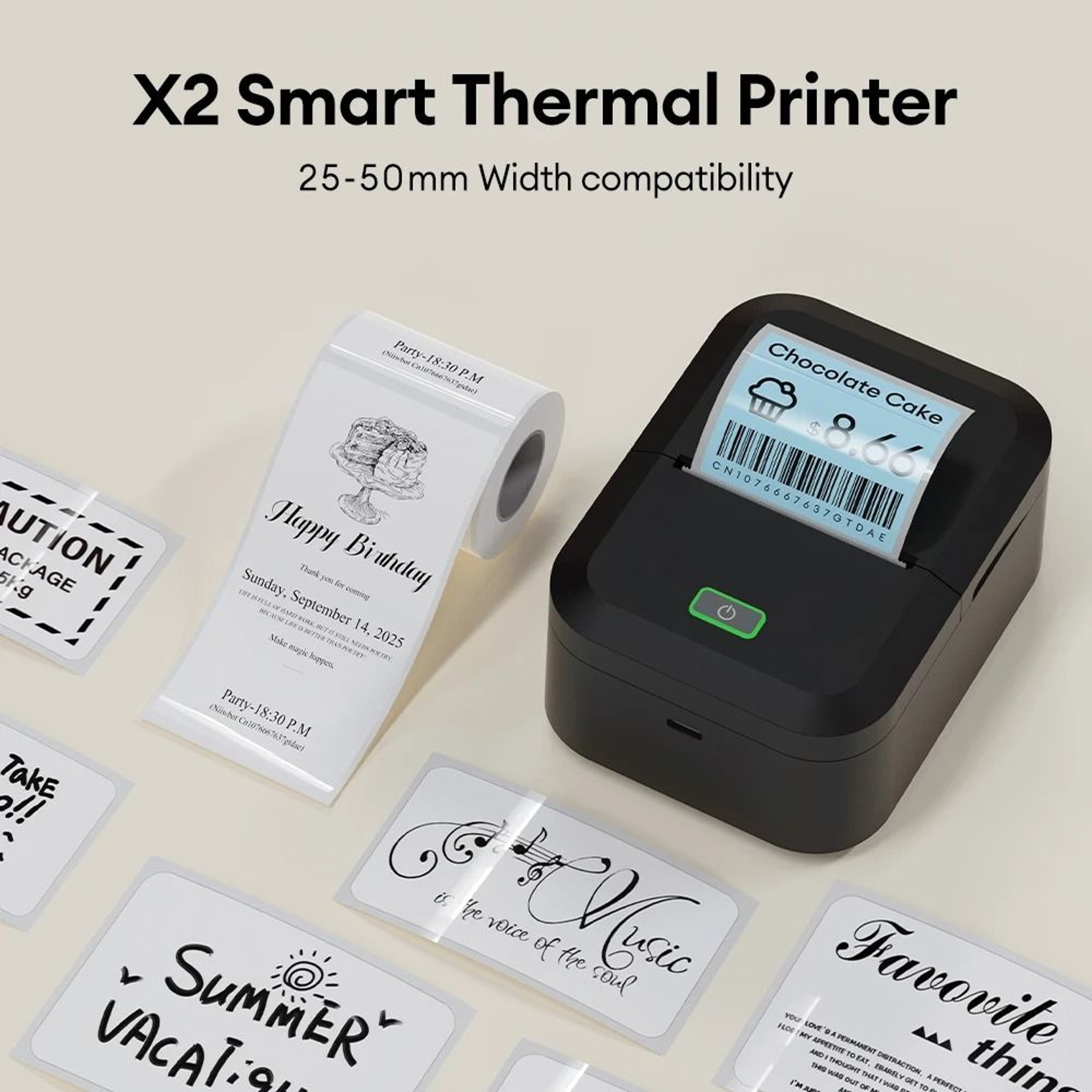 X2 Mini Wireless Bluetooth Thermal Label Printer 12