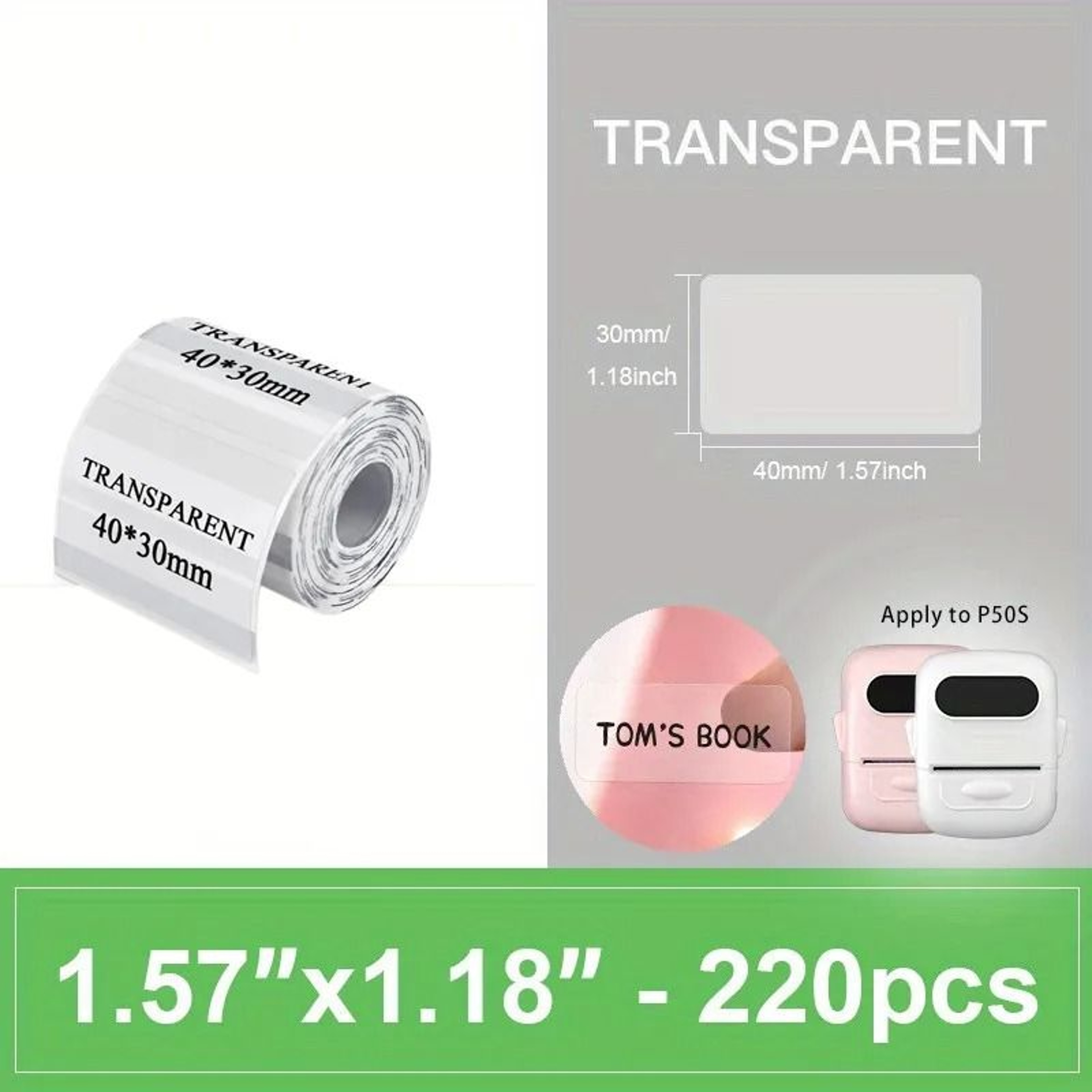 Portable Bluetooth Thermal Label Printer  Wireless Inkless Sticker Maker 15