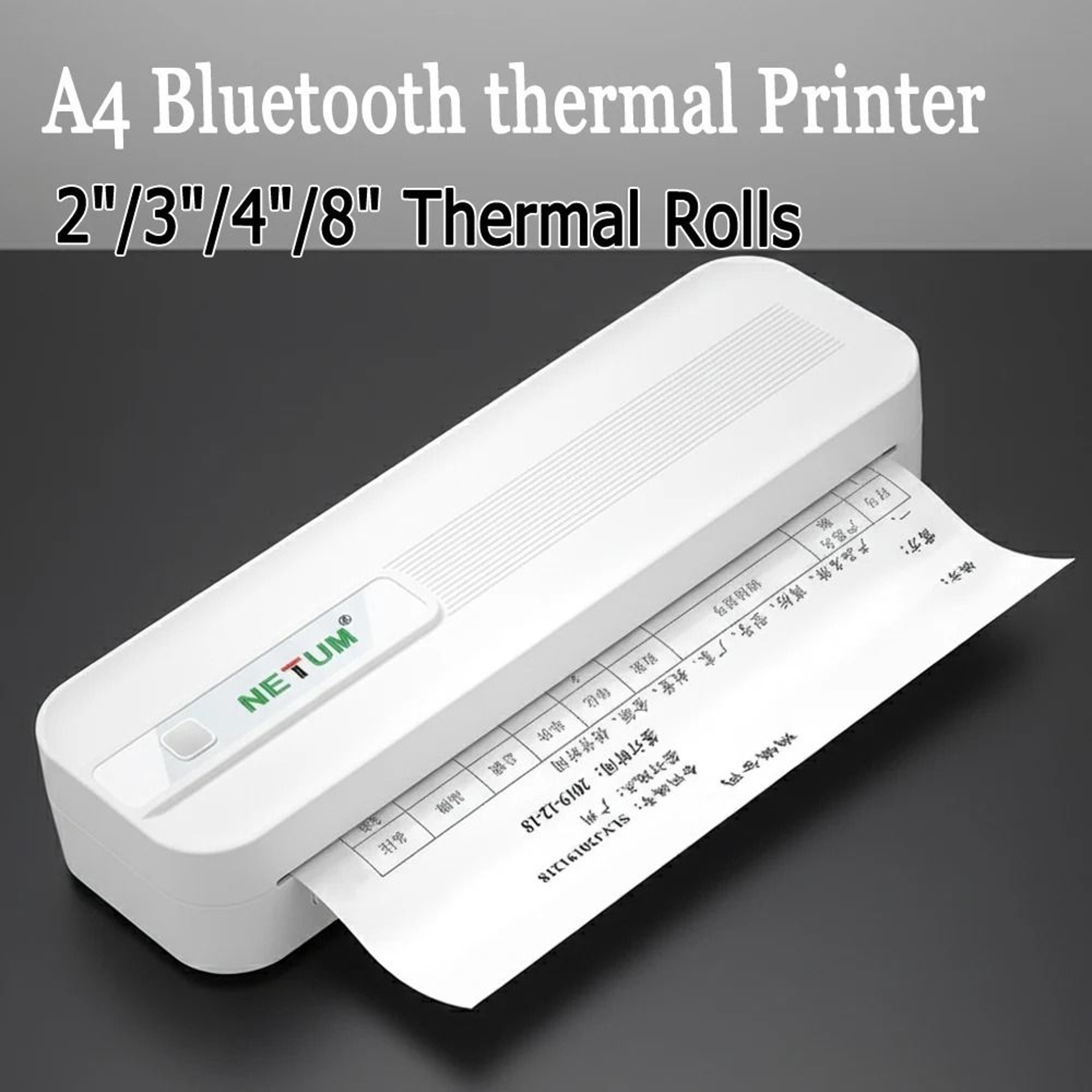 Portable A4 Bluetooth Thermal Printer  Wireless Inkless Document Printer 7