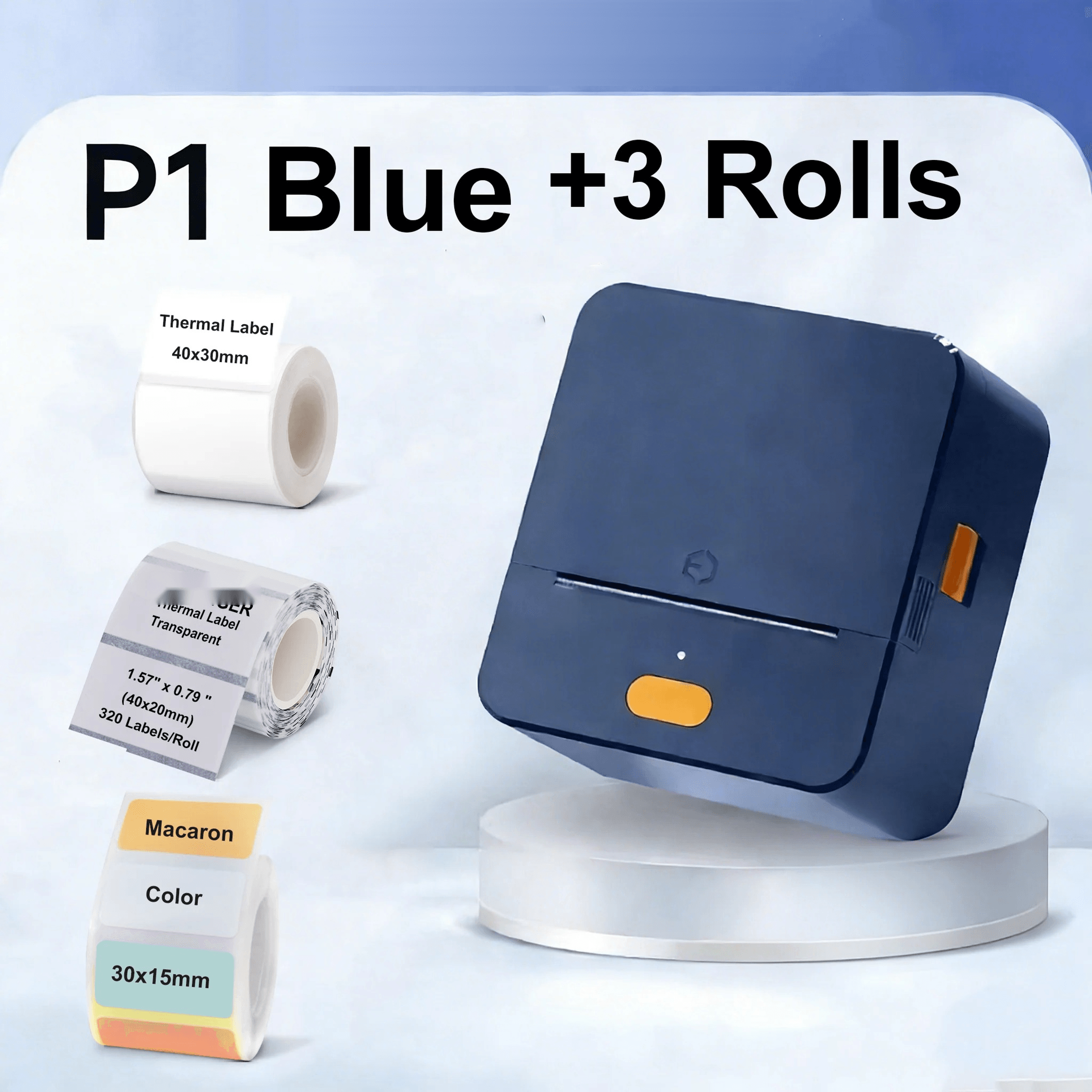 Portable P1 Bluetooth Thermal Label Printer  Wireless Inkless Sticker Maker 5