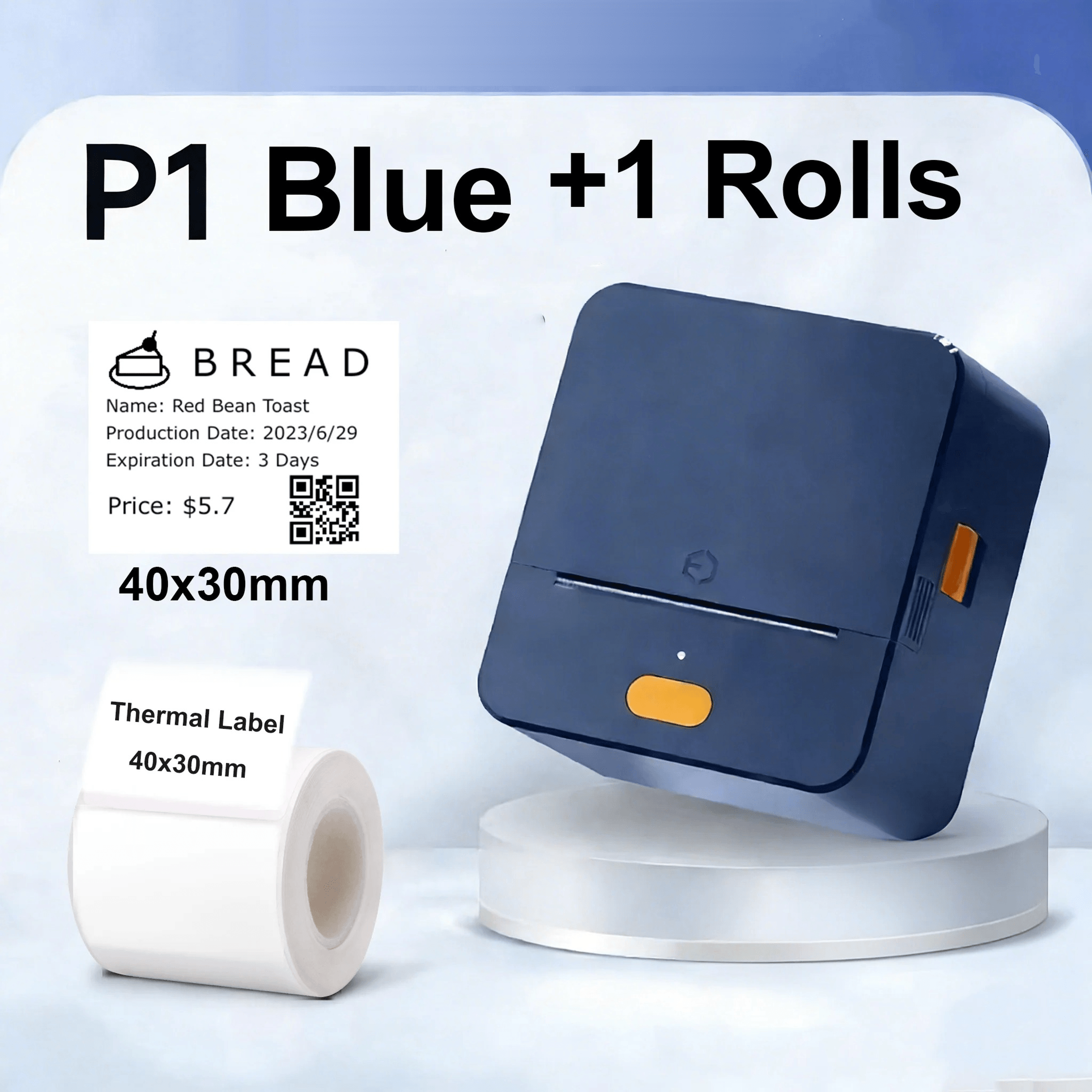 Portable P1 Bluetooth Thermal Label Printer  Wireless Inkless Sticker Maker 2