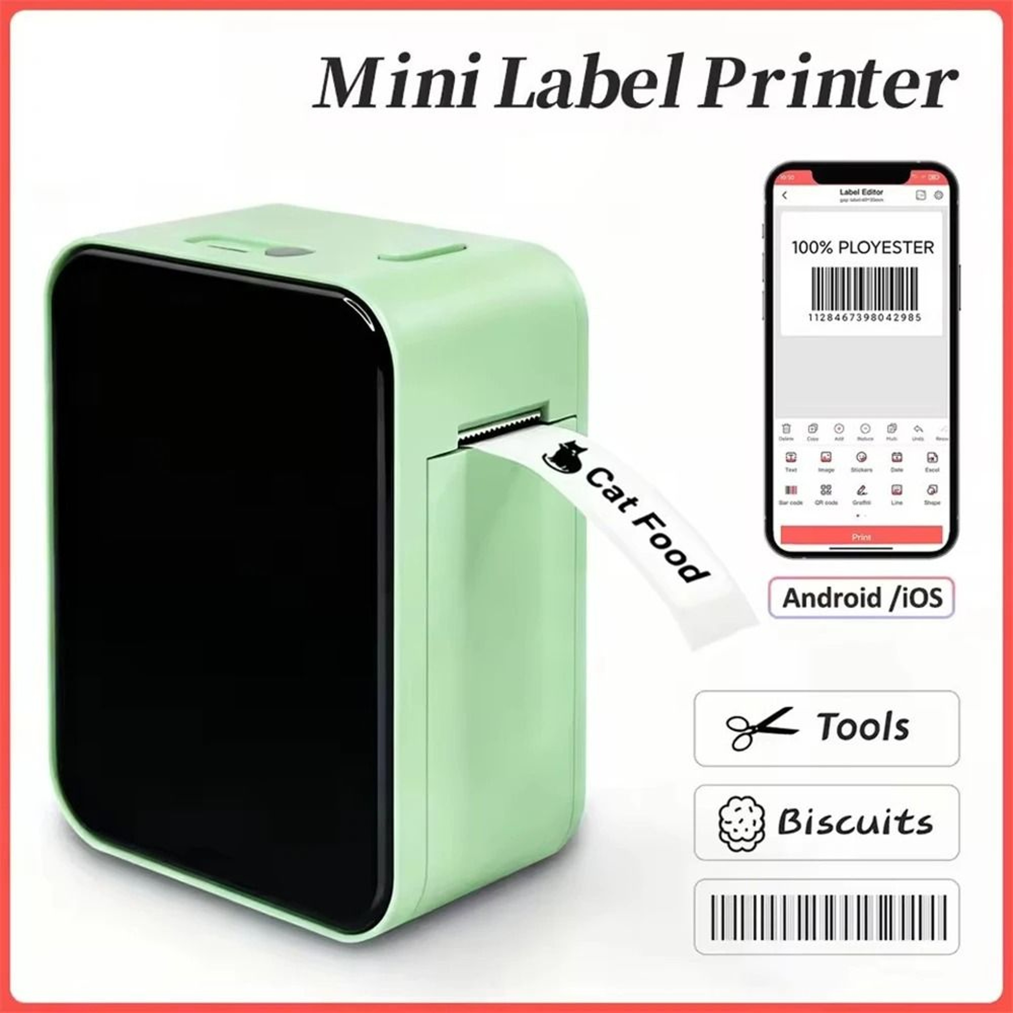 Mini P15 Wireless Bluetooth Label Maker  Portable Inkless Sticker Printer 4