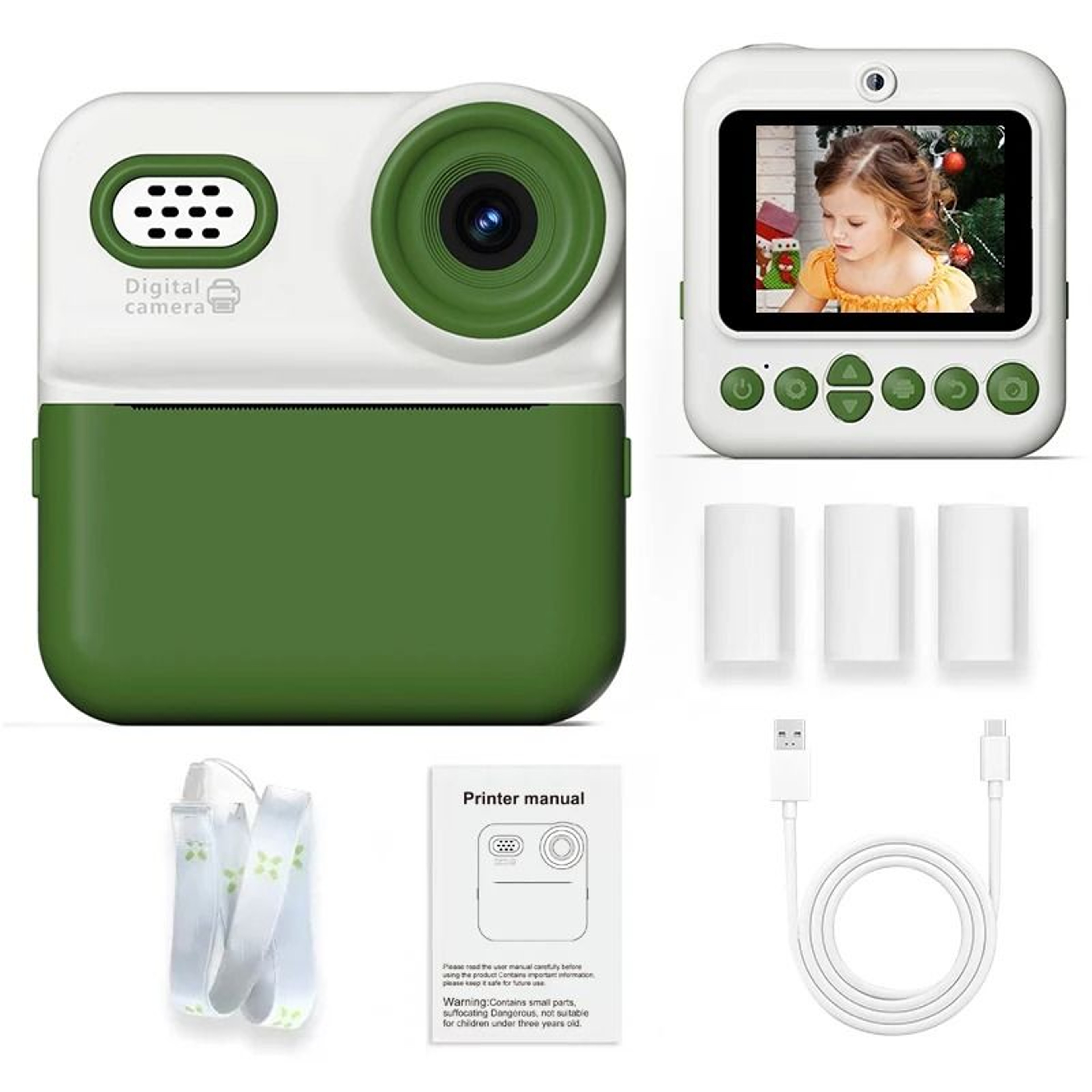 Kids Instant Print Digital Camera  1080P HD Mini Photo Printer Camera 3