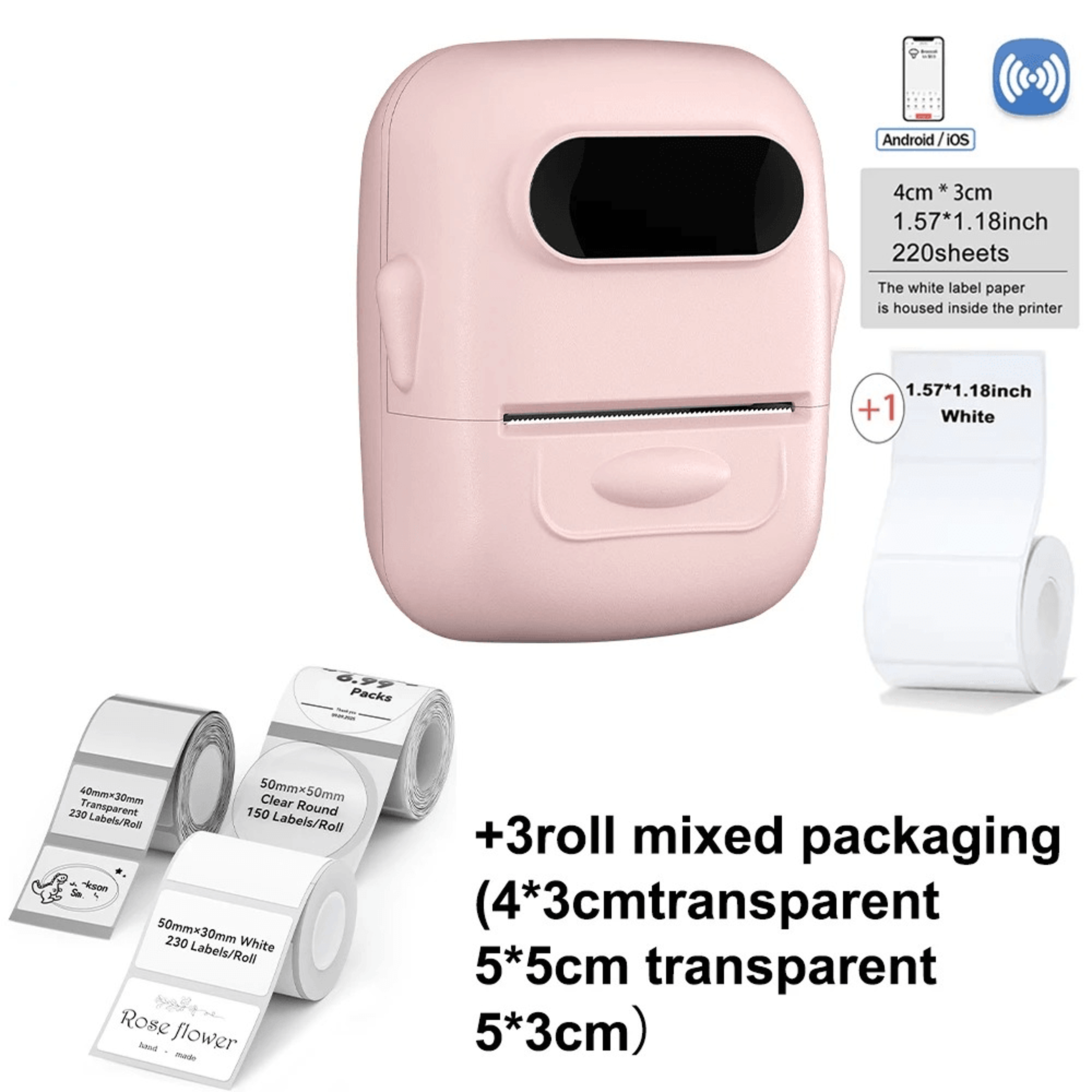 P50 Mini Bluetooth Label Printer  Portable Inkless Sticker Maker 10