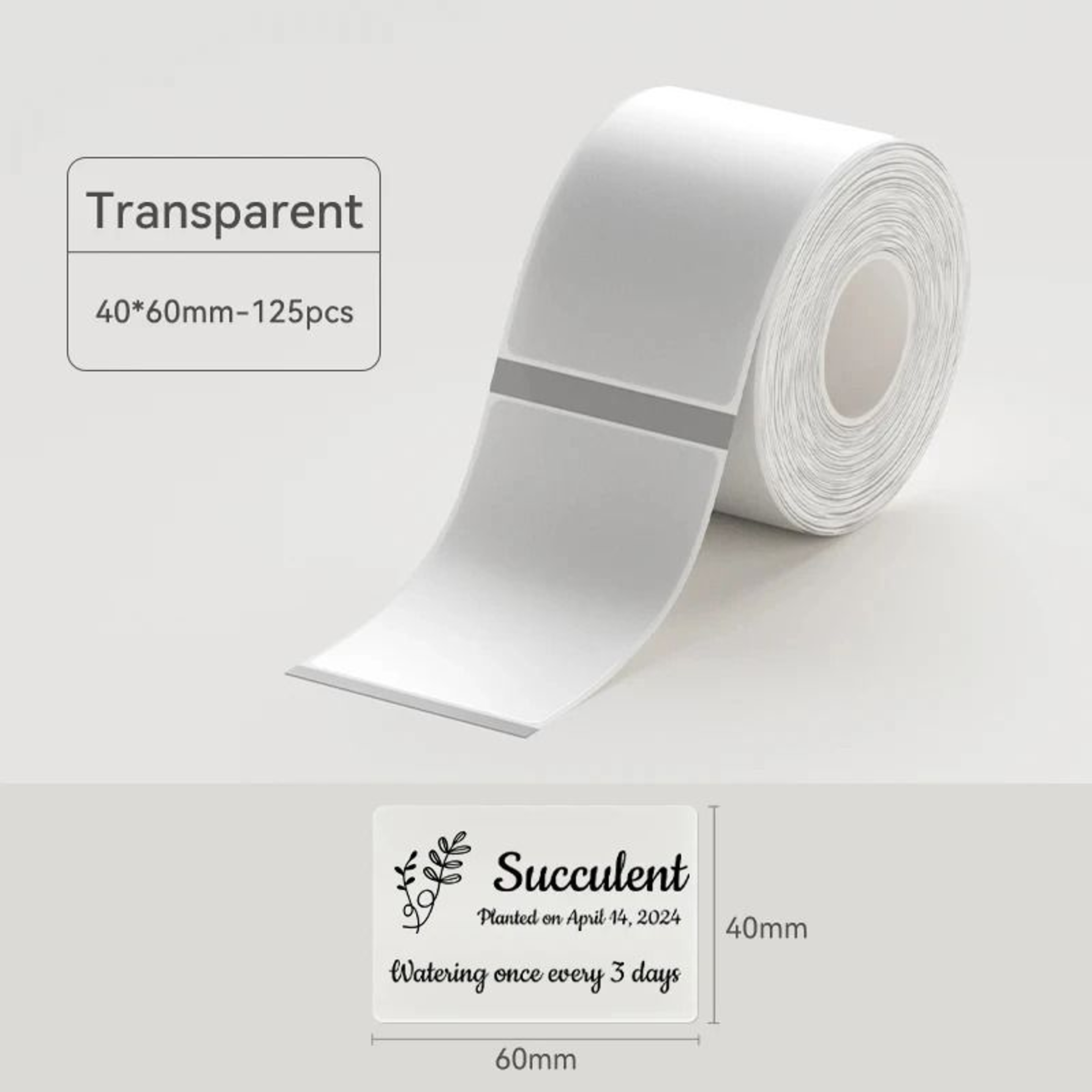 Thermal Label Sticker Rolls  White Color And Transparent Adhesive Printer Labels 9