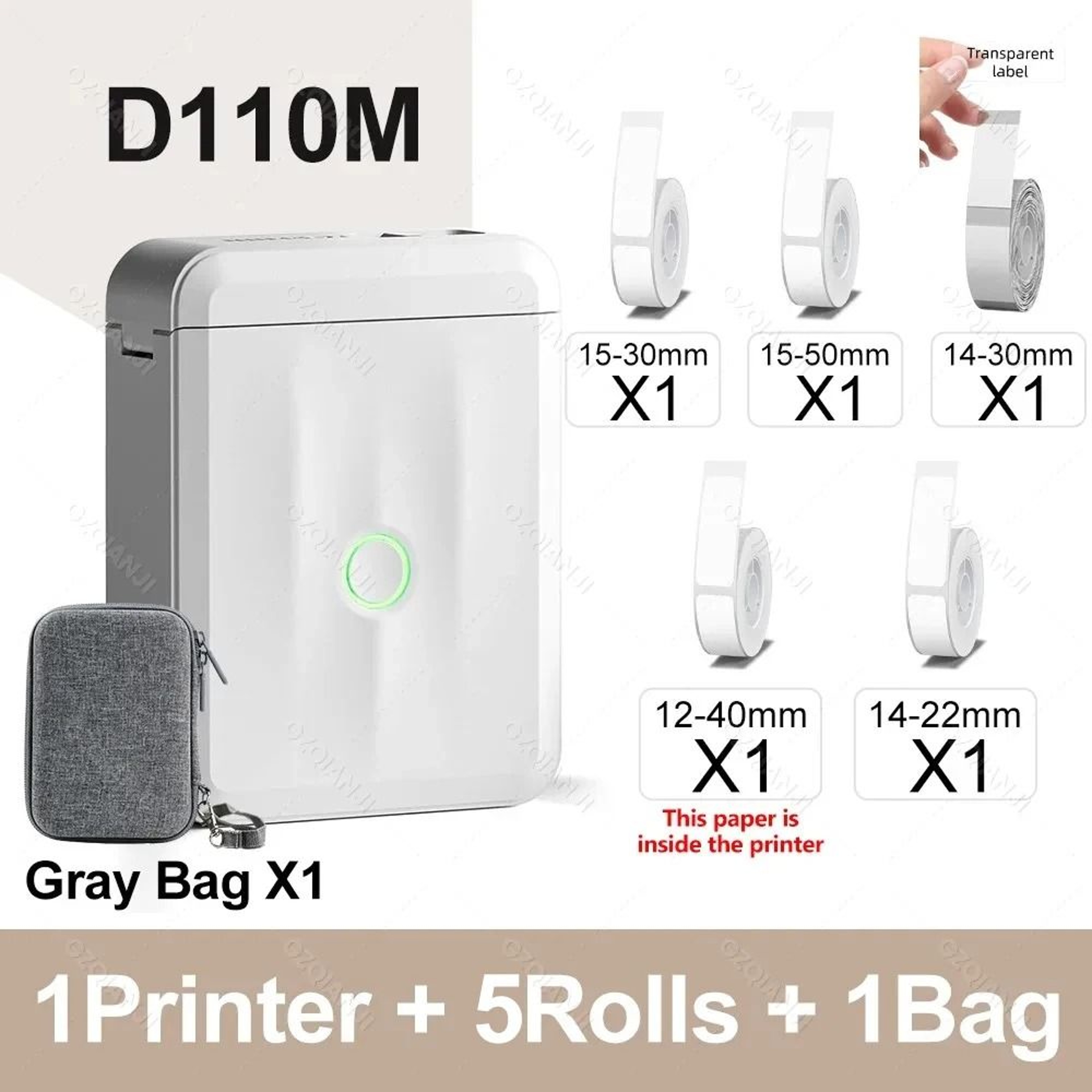 D110 Mini Bluetooth Label Maker  Portable Wireless Inkless Sticker Printer 10