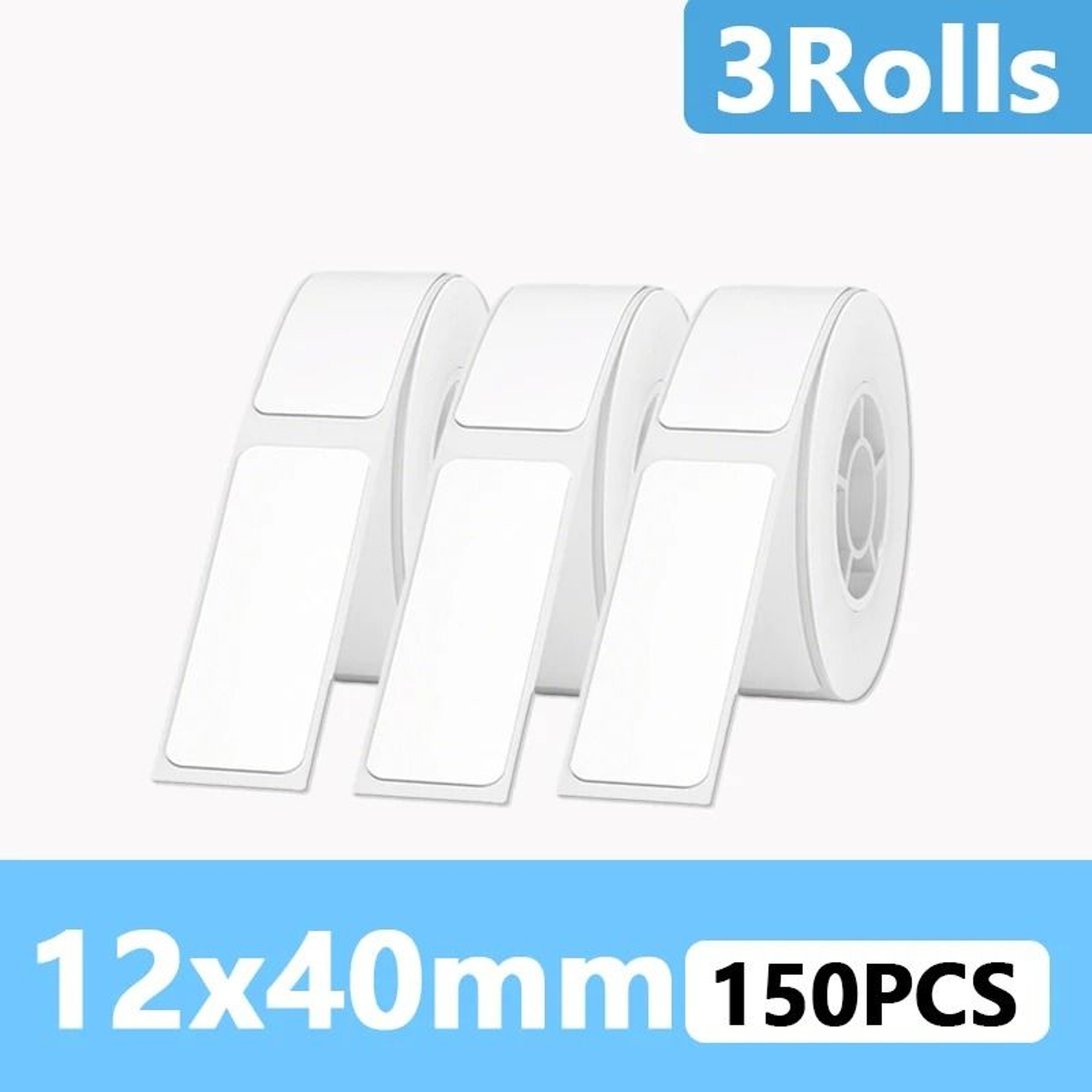 White Thermal Label Sticker Rolls  Self Adhesive Inkless Printer Paper Refills 2