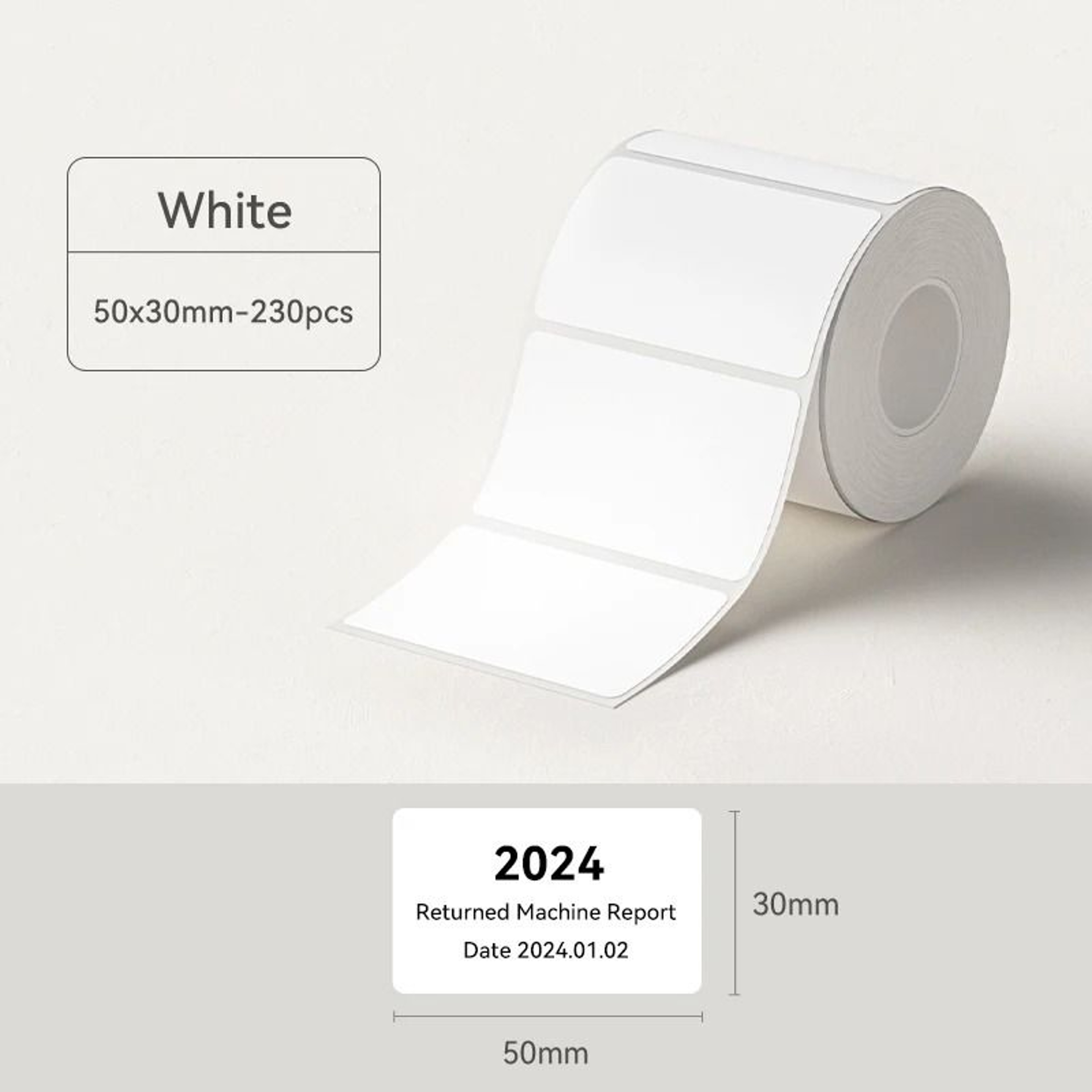 White Thermal Label Sticker Rolls  Self Adhesive Printable Printer Labels 2050mm 7