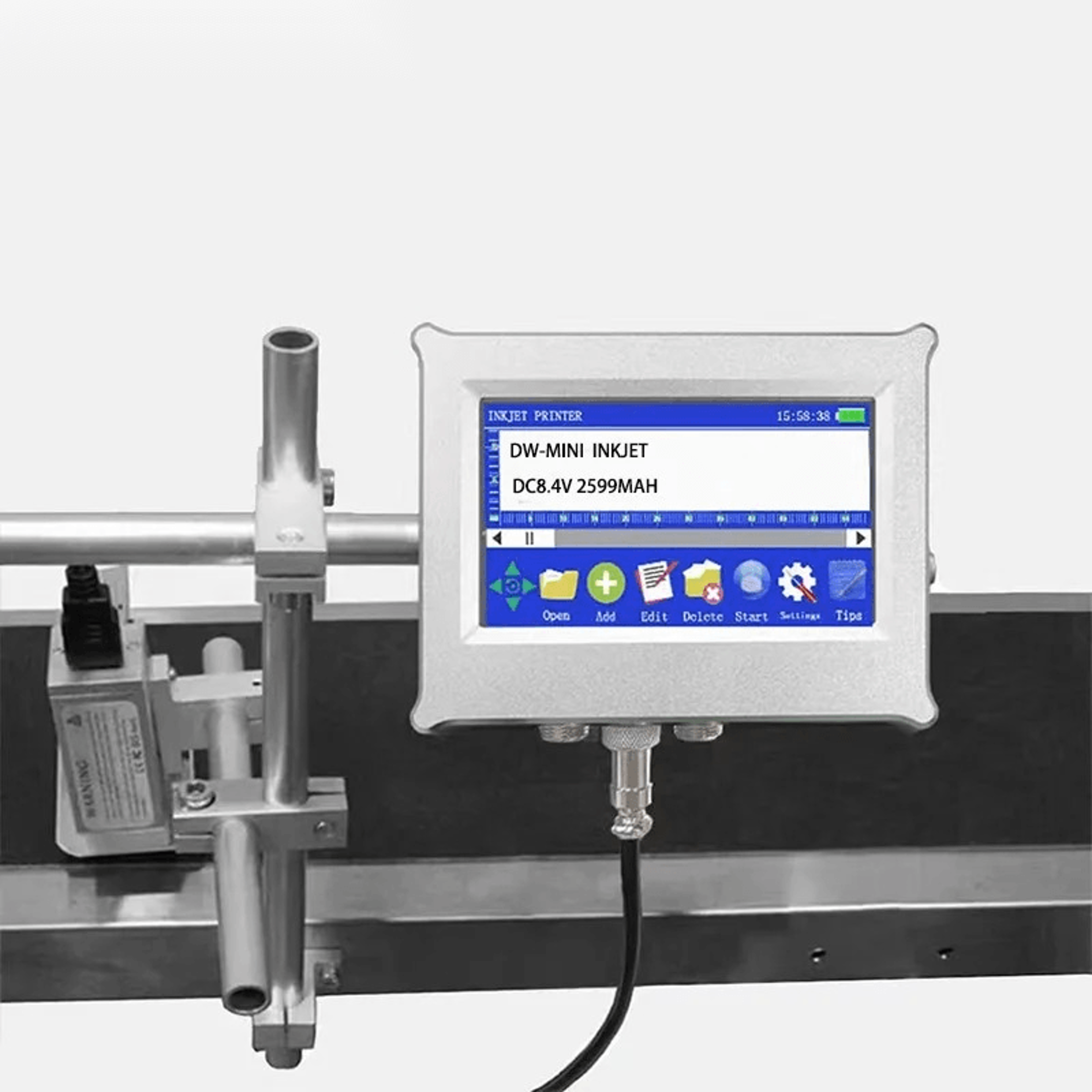 Automatic Inkjet Coding Printer  127mm Date Barcode And Logo Printing Machine 0