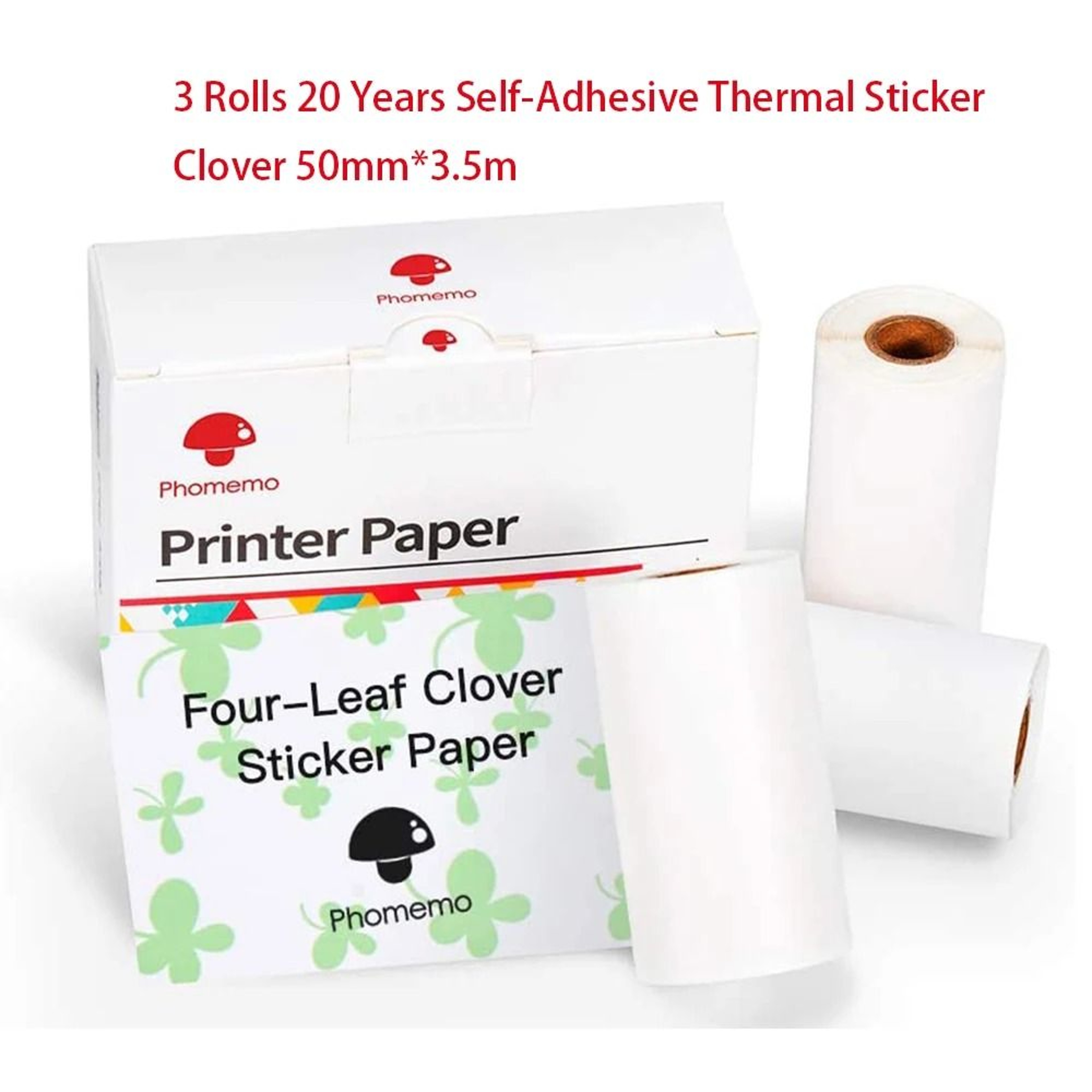 3 Rolls Thermal Sticker Paper  Self Adhesive Mini Printer Refills For M02 Series 10
