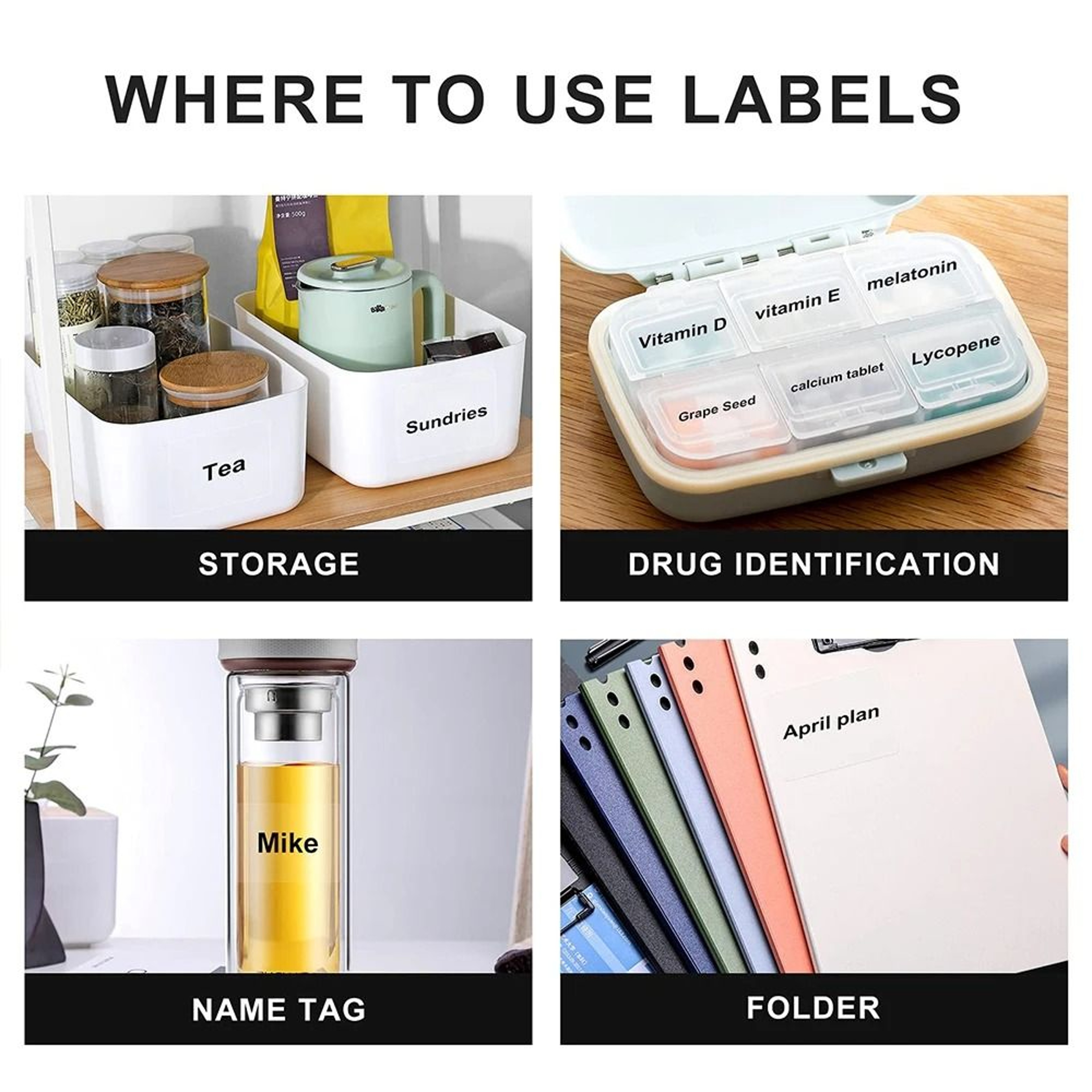 Transparent Round Thermal Label Stickers  Self Adhesive Printer Paper Refills 0