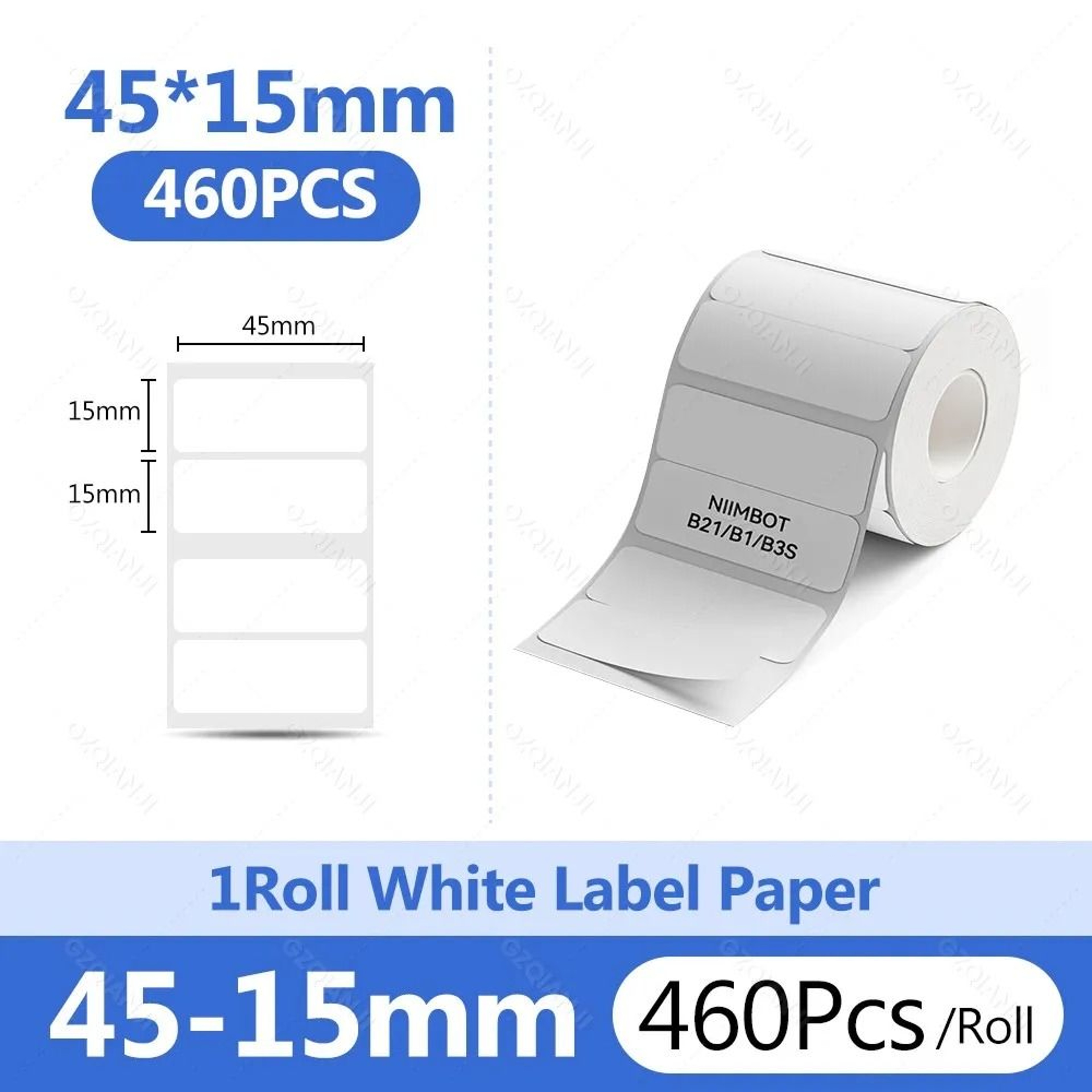 Waterproof White Thermal Label Stickers  Self Adhesive Printer Paper Refills 14